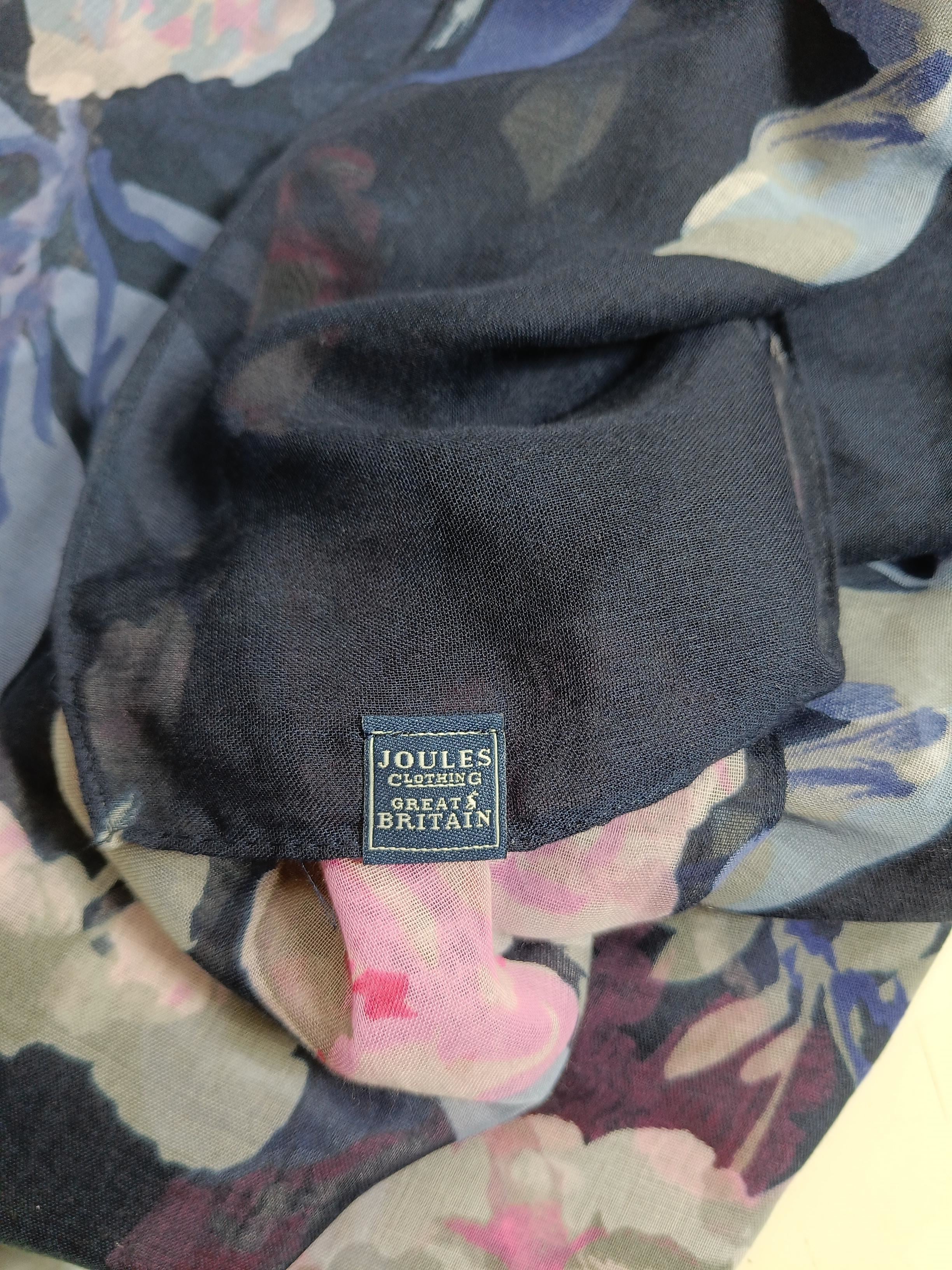 Joules Women's Scarf Blue Floral 100% Other Rectangle Scarf - Image 5