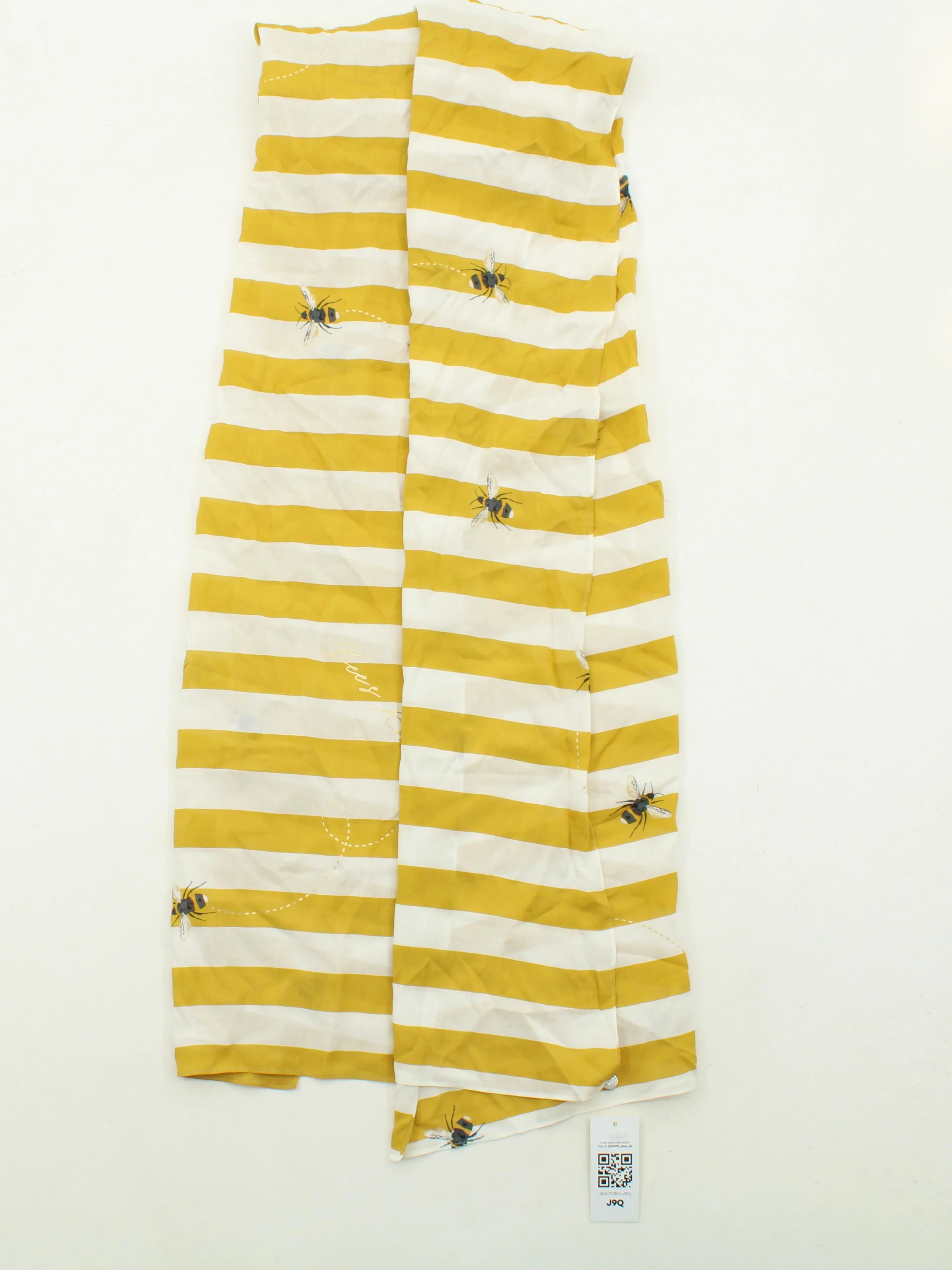 Joules Women's Scarf Yellow Striped 100% Other Rectangle Scarf - Image 2