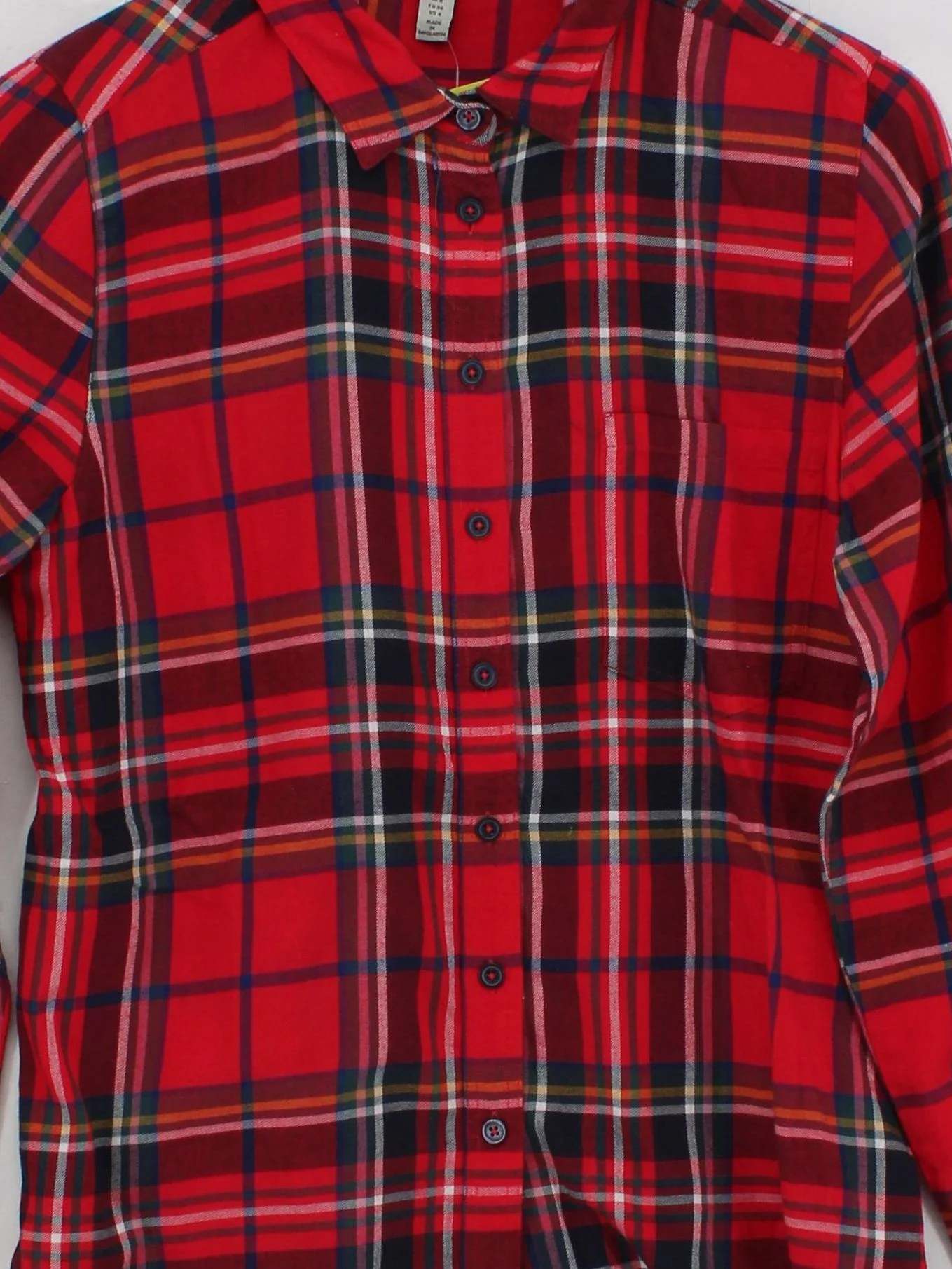 Joules Women's Shirt S Red Checkered 100% Cotton Long Sleeve Collared Basic - Image 3