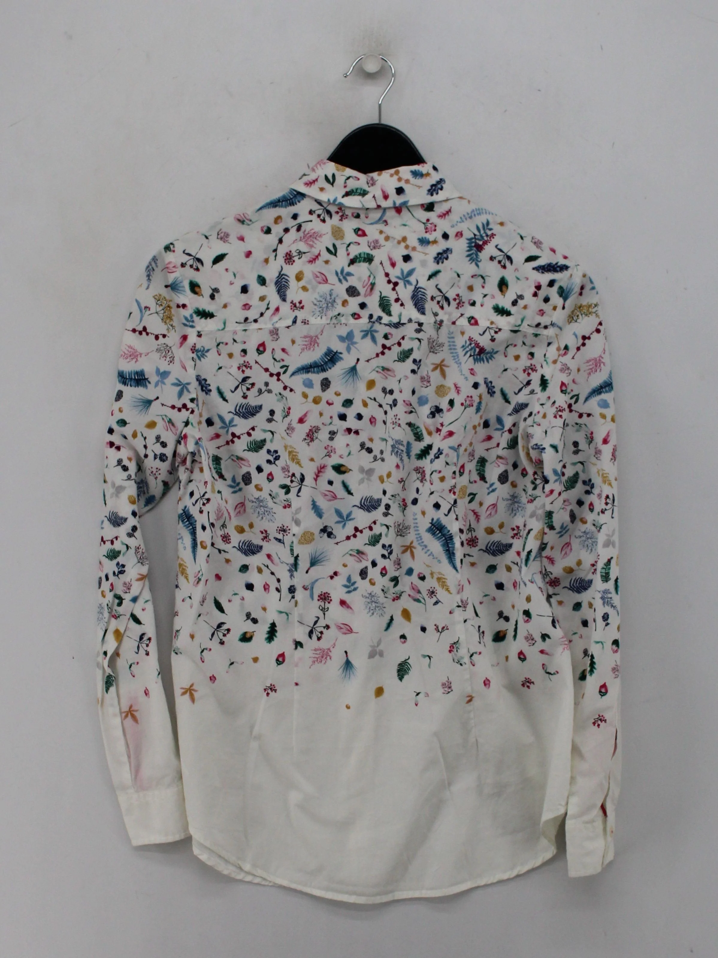 Joules Women's Shirt UK 10 Multi Floral 100% Cotton Long Sleeve Collared Basic - Image 2