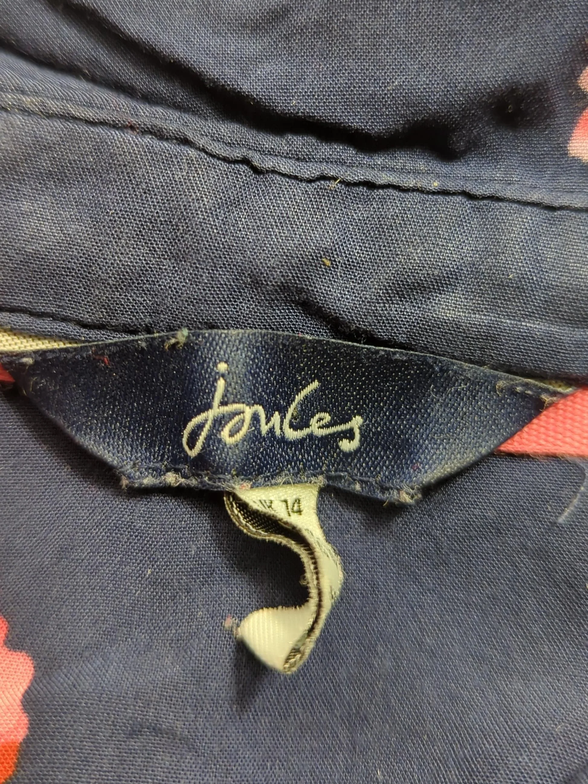 Joules Women's Shirt UK 14 Blue Floral 100% Viscose Long Sleeve Collared Basic - Image 6