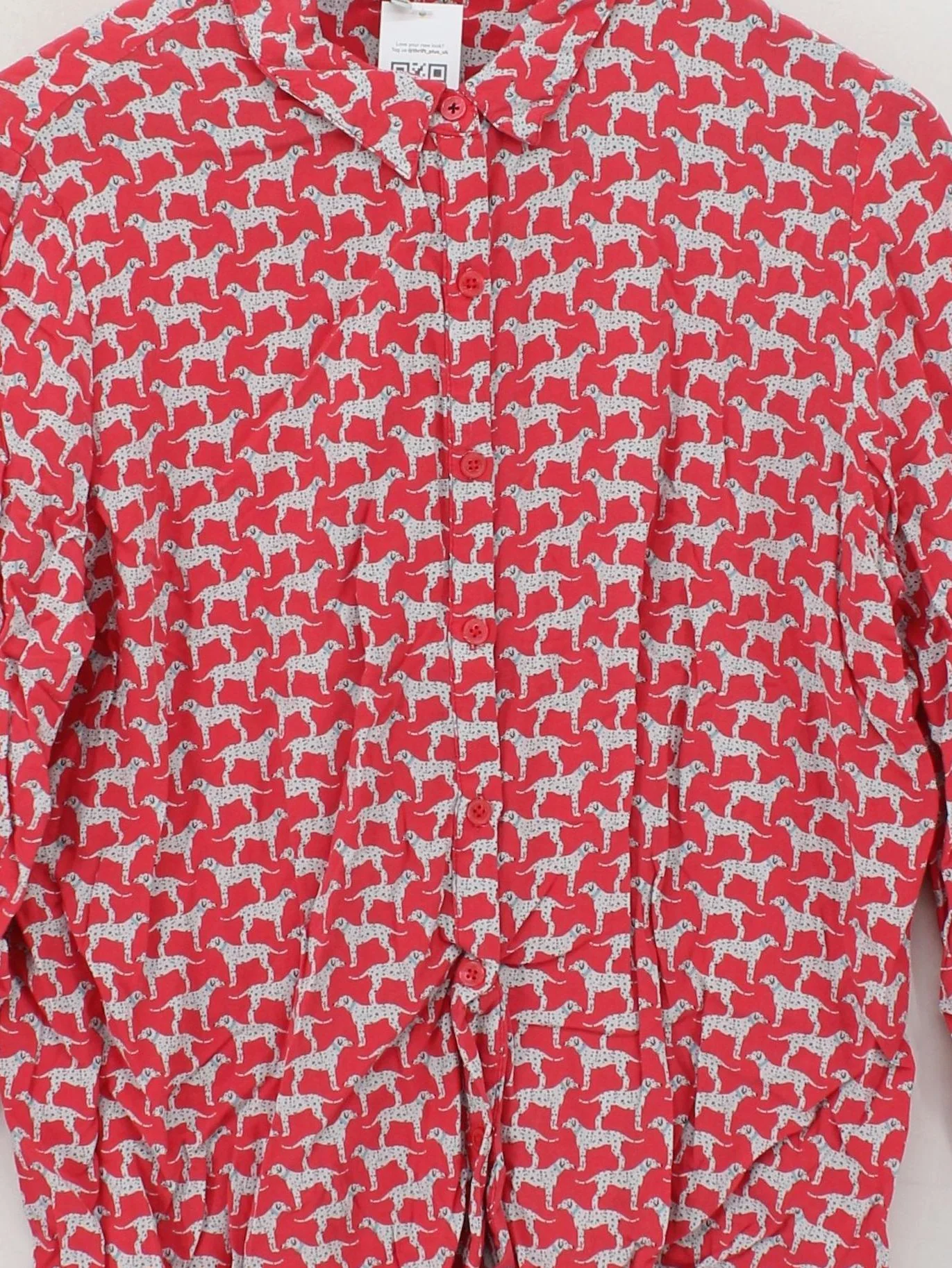 Joules Women's Shirt UK 14 Red 100% Viscose Basic - Image 3