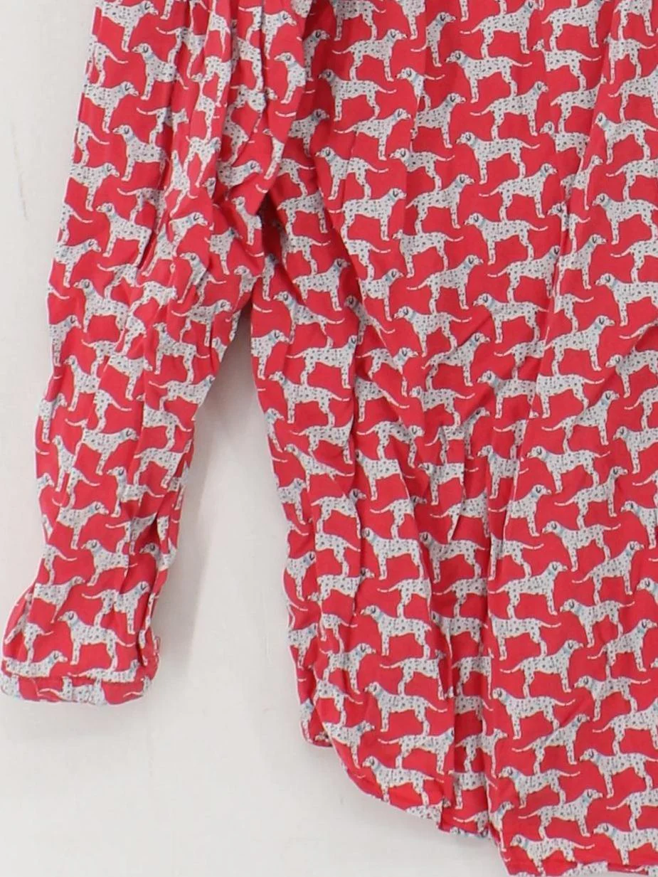 Joules Women's Shirt UK 14 Red 100% Viscose Basic - Image 4