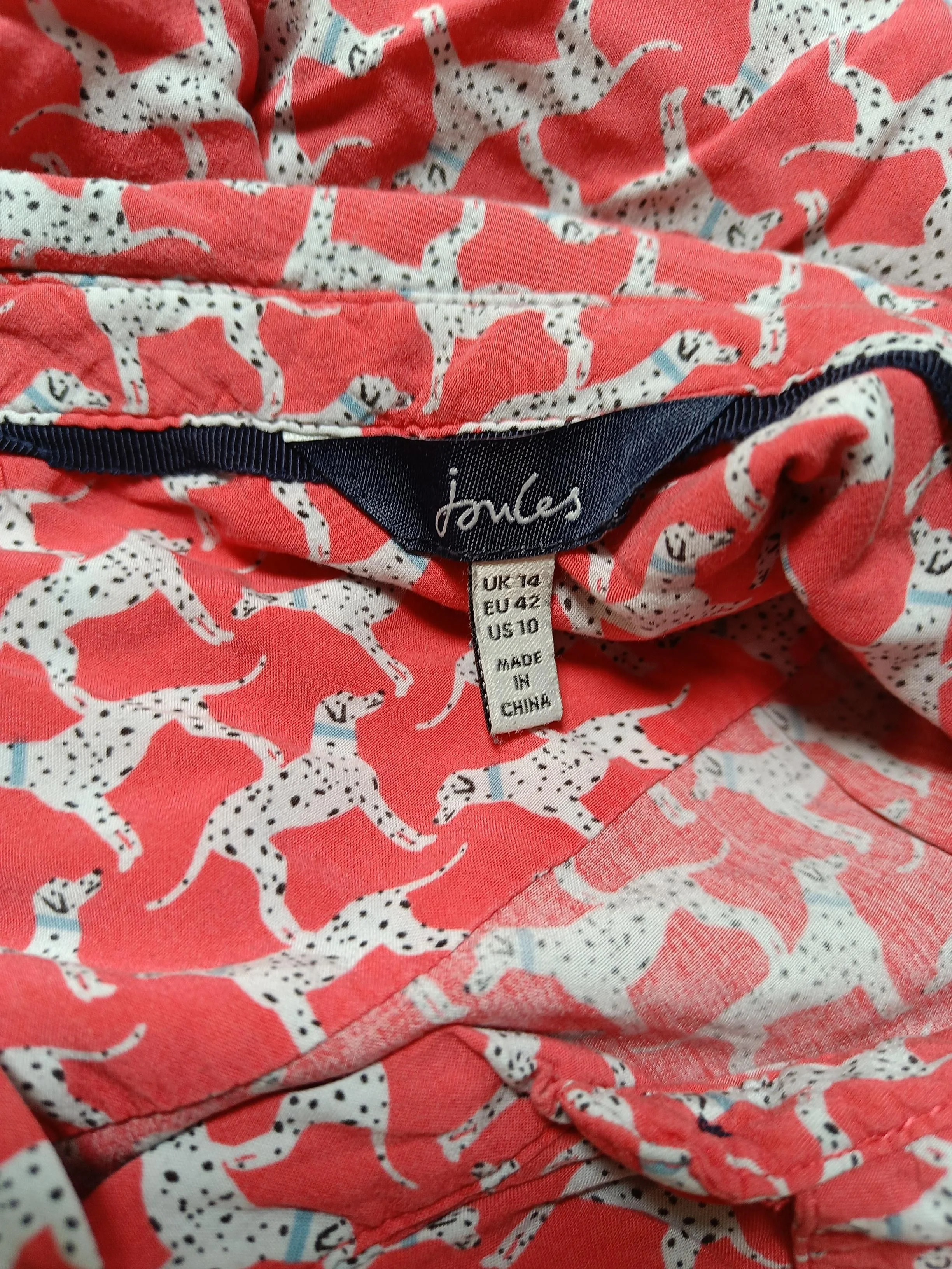 Joules Women's Shirt UK 14 Red 100% Viscose Basic - Image 5