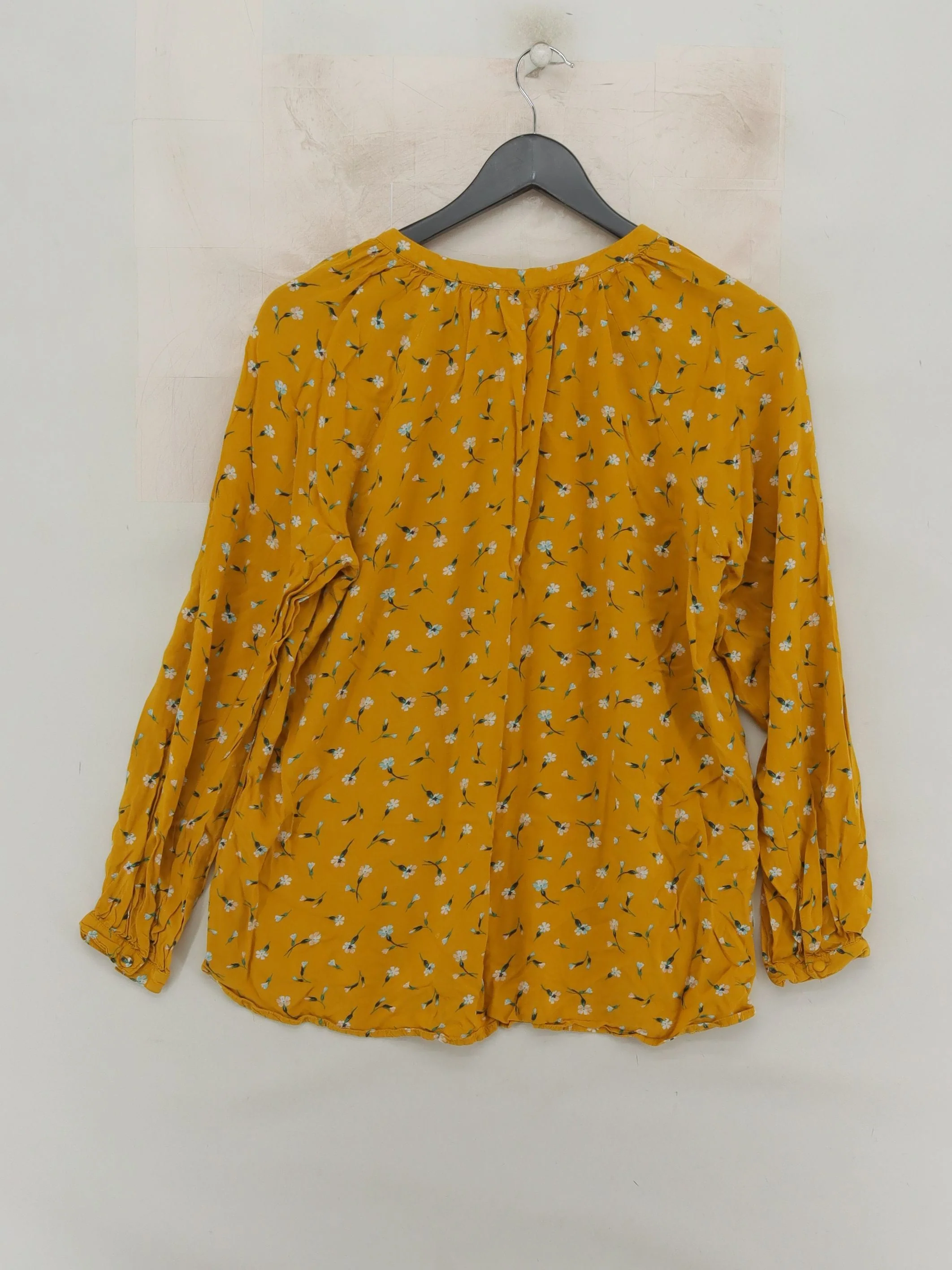 Joules Women's Shirt UK 14 Yellow 100% Viscose Basic - Image 2
