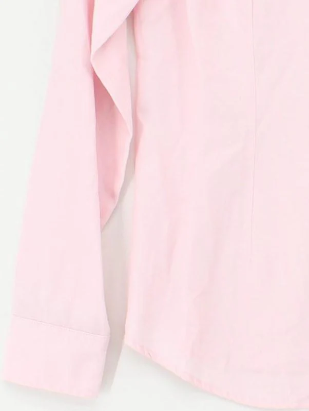 Joules Women's Shirt UK 6 Pink Cotton with Polyester Long Sleeve Collared Basic - Image 4