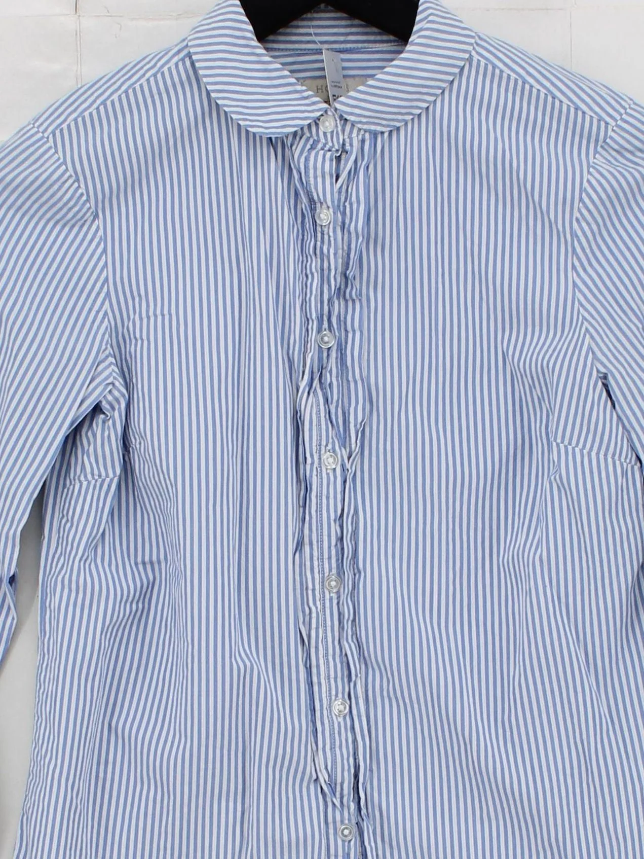 Joules Women's Shirt UK 8 Multi Striped 100% Viscose Long Sleeve Collared Basic - Image 3