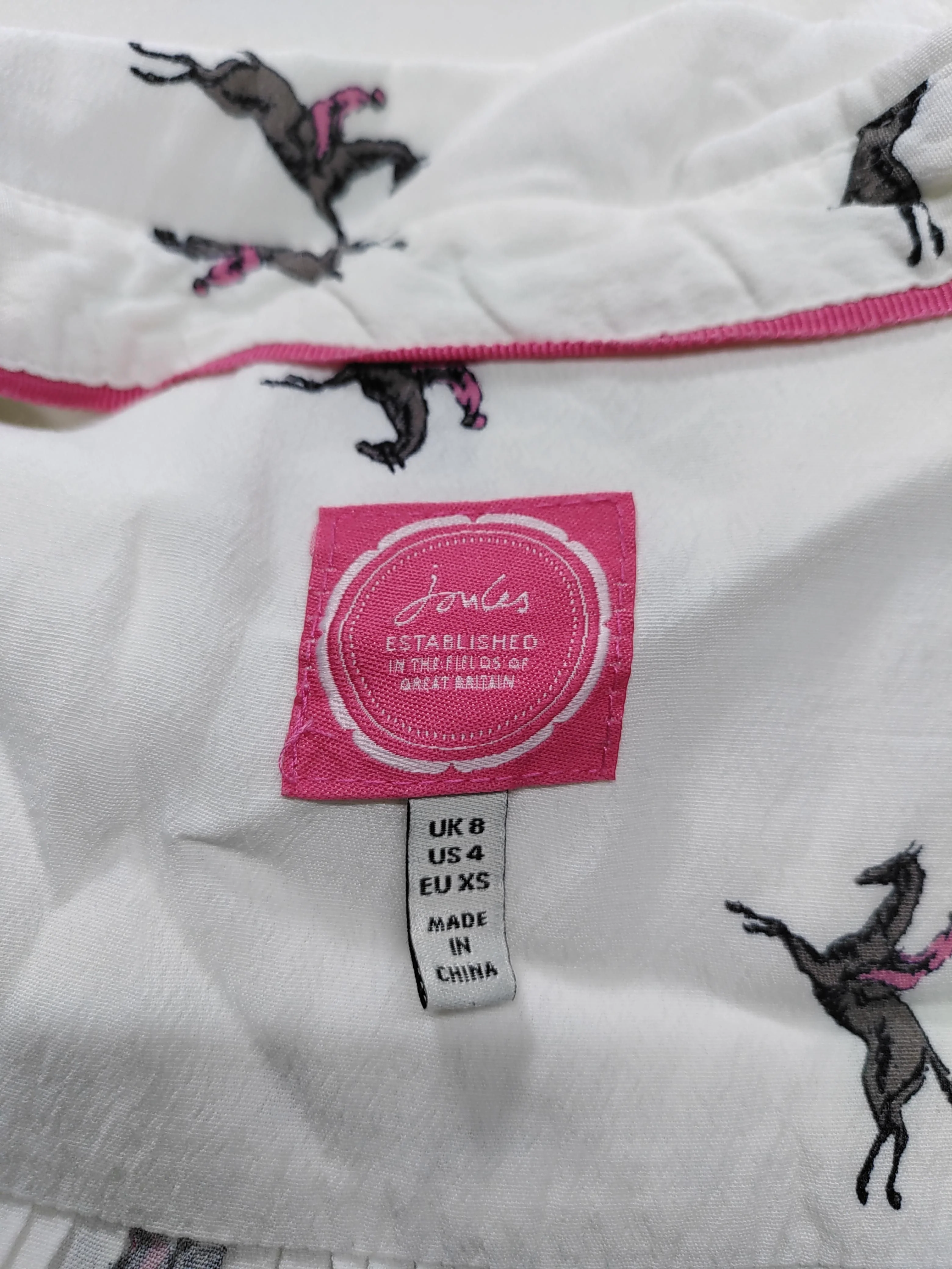 Joules Women's Shirt UK 8 Multi Striped 100% Viscose Long Sleeve Collared Basic - Image 5
