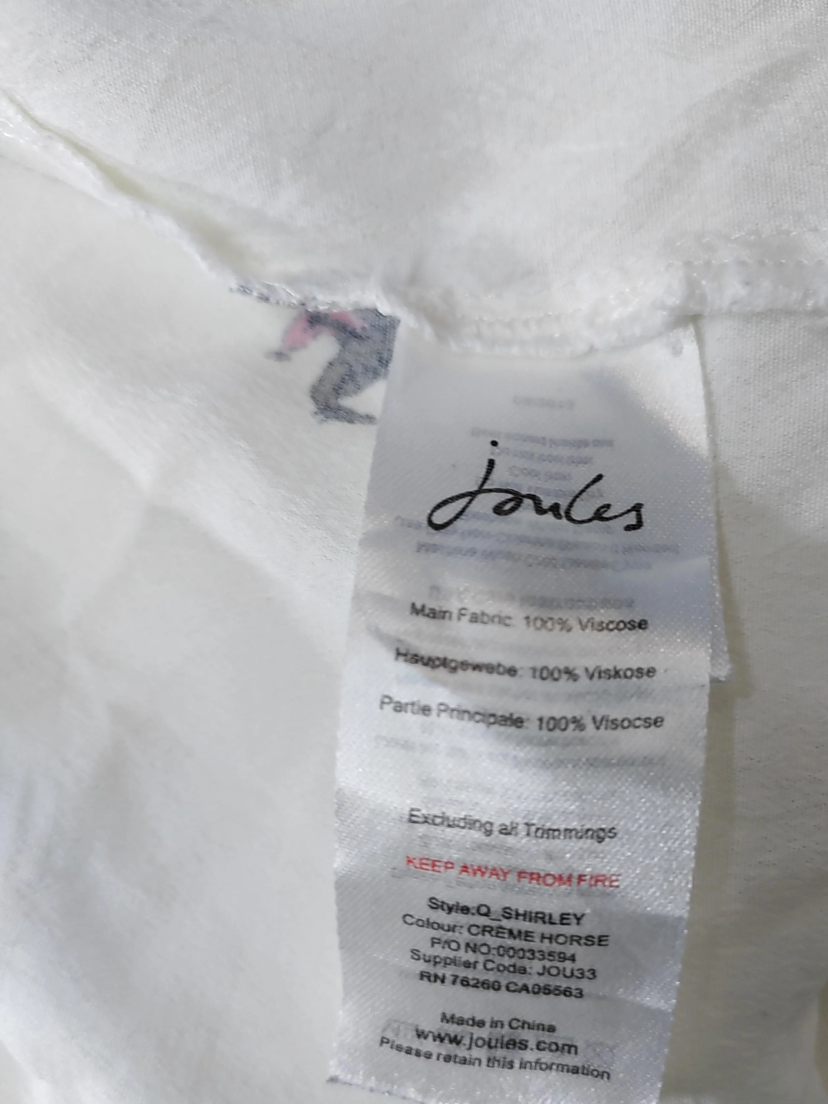 Joules Women's Shirt UK 8 Multi Striped 100% Viscose Long Sleeve Collared Basic - Image 6