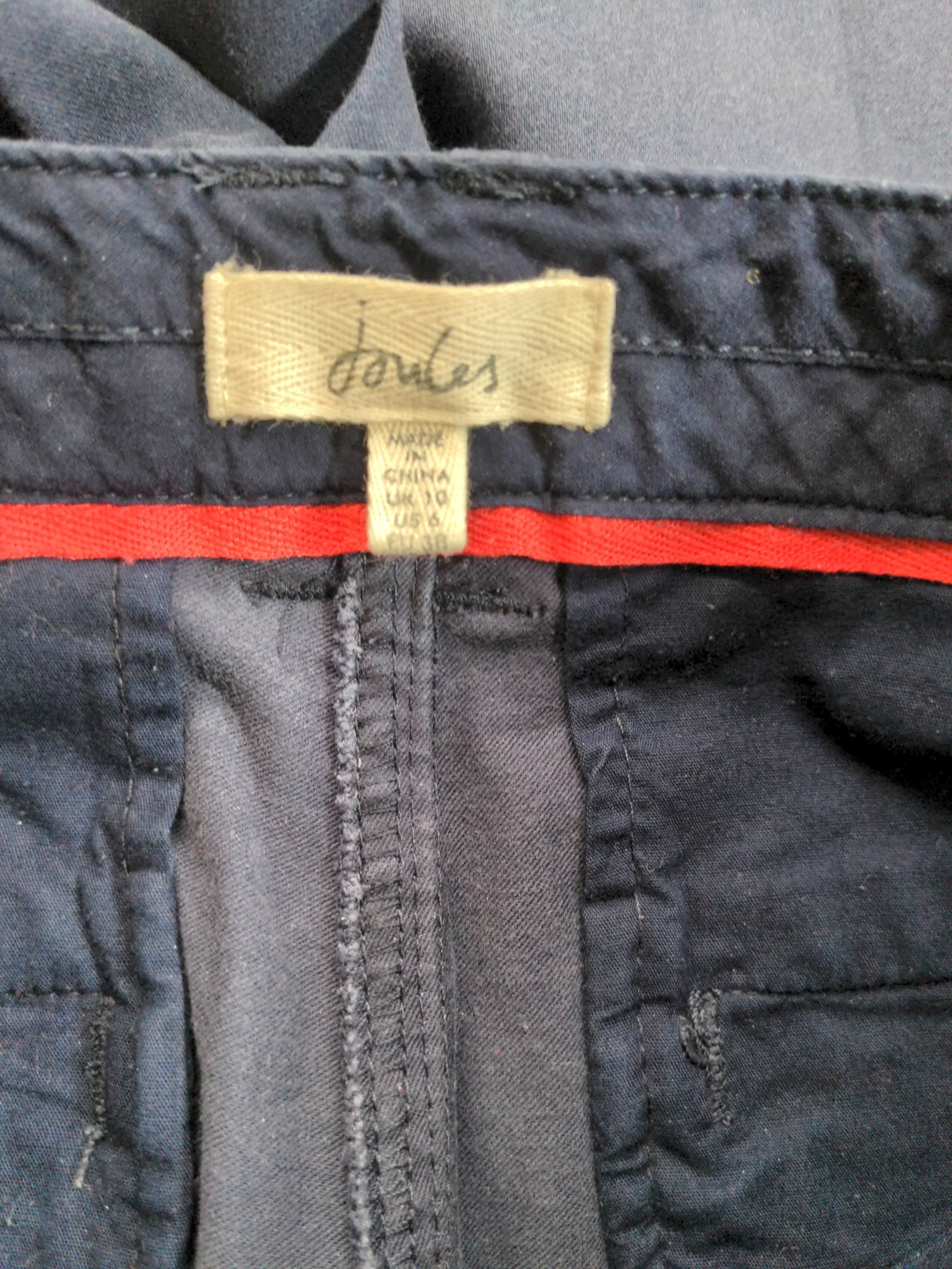 Joules Women's Shorts UK 10 Blue Cotton with Lyocell Modal, Elastane Mom - Image 5