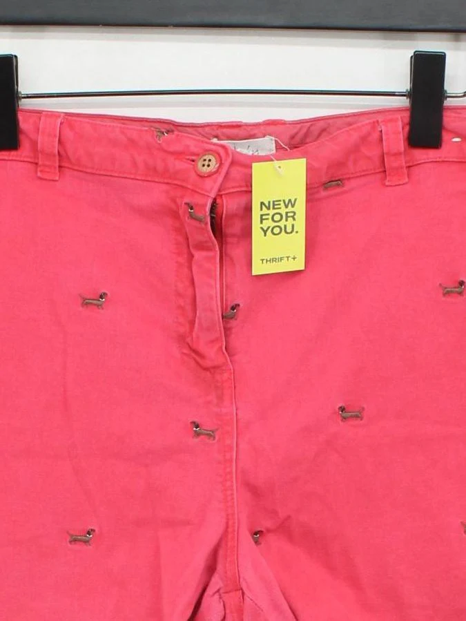 Joules Women's Shorts UK 14 Red Cotton with Lyocell Modal, Elastane Mom - Image 3