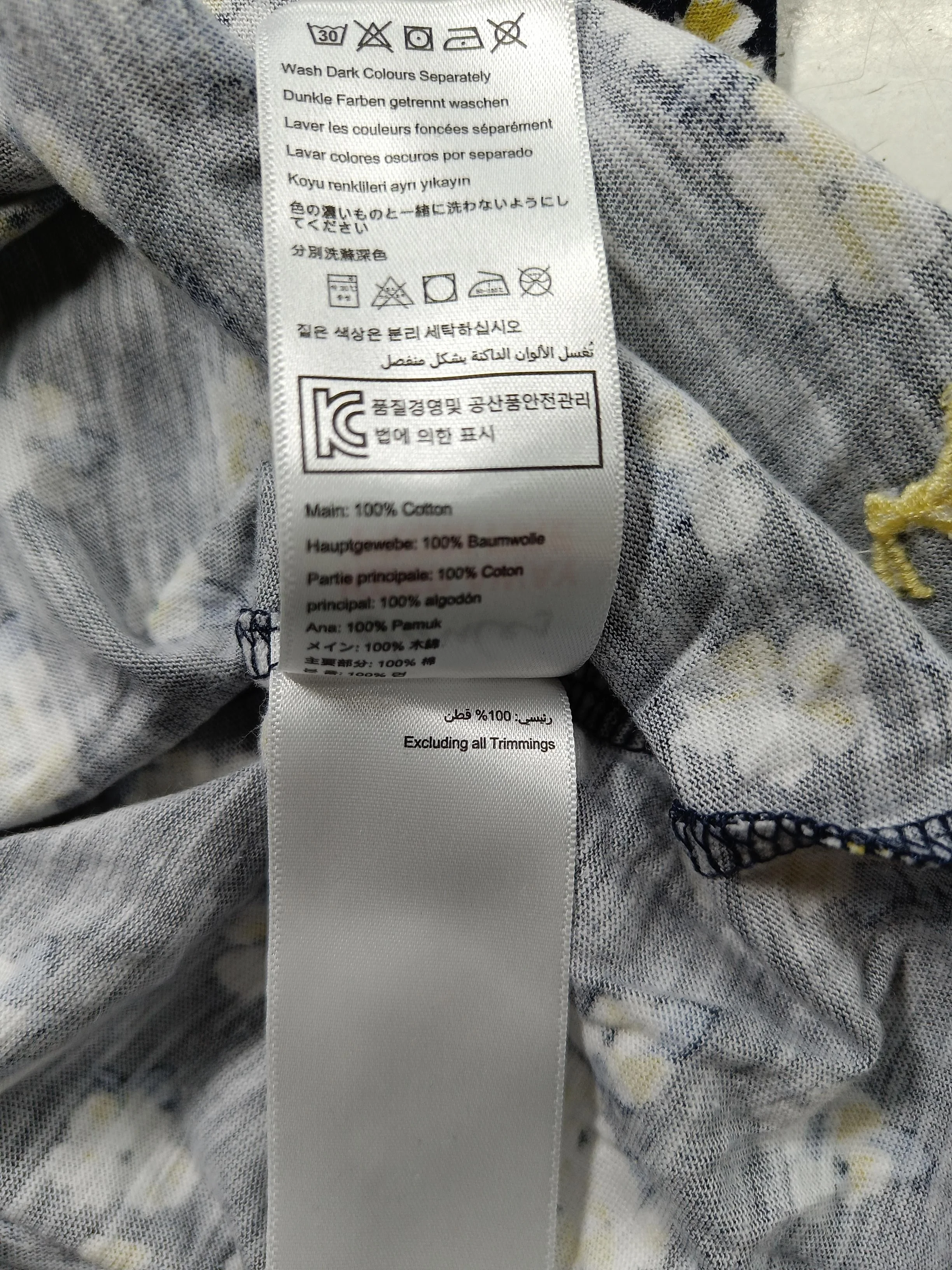 Joules Women's T-Shirt L Blue Floral 100% Cotton Short Sleeve Round Neck Basic - Image 7