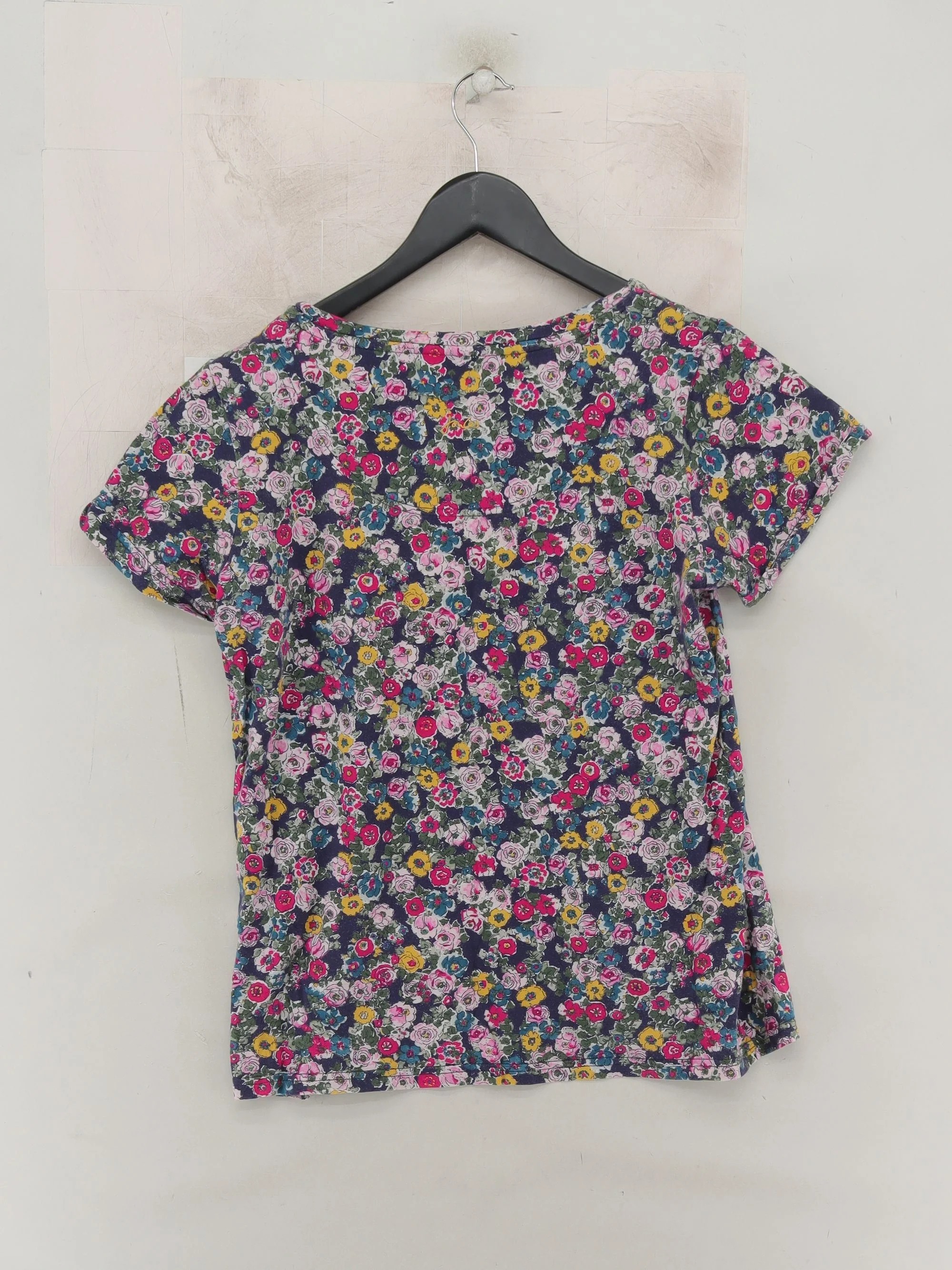Joules Women's T-Shirt L Multi Floral 100% Cotton Short Sleeve Round Neck Basic - Image 2