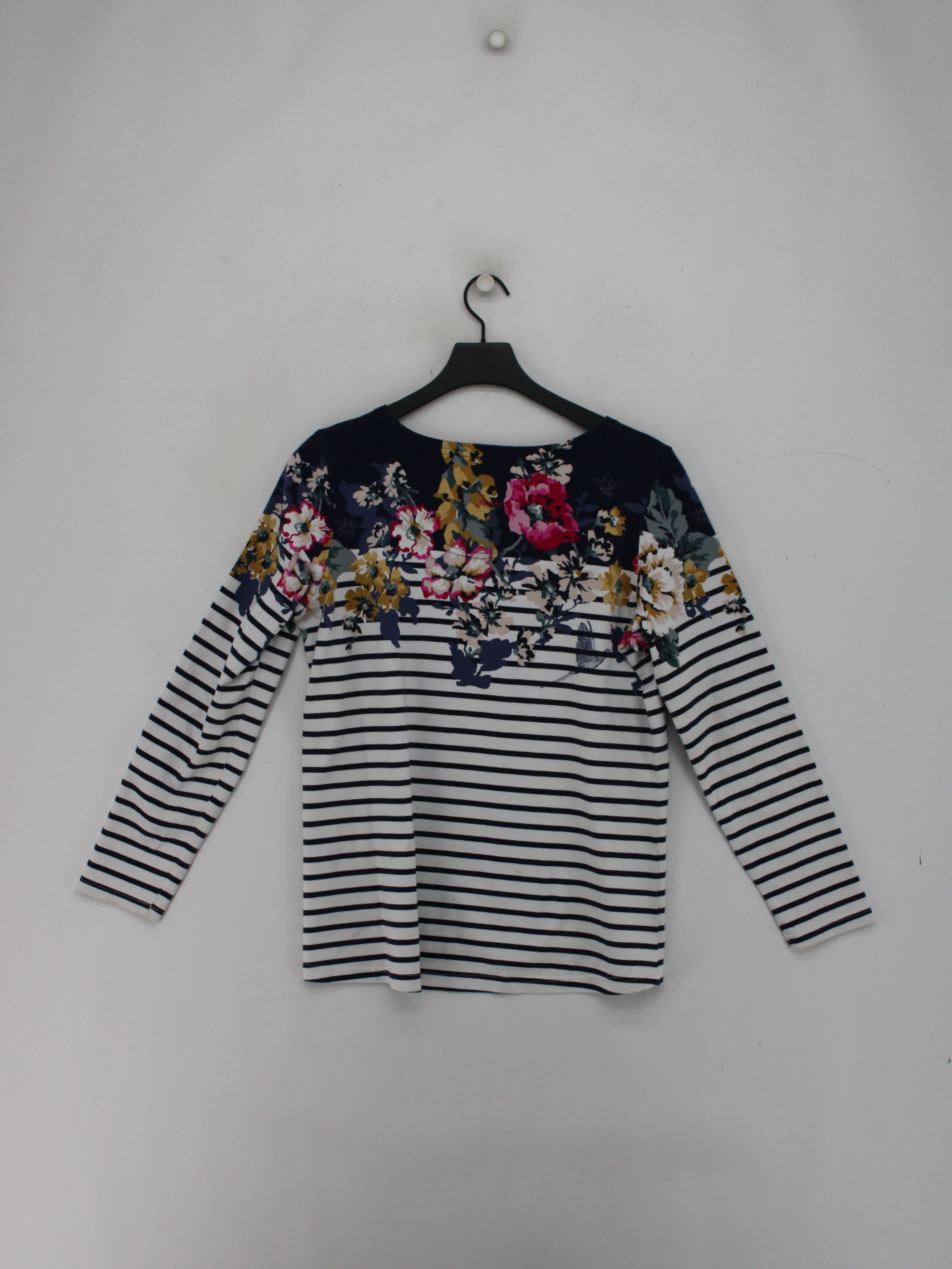 Joules Women's T-Shirt L Multi Floral 100% Cotton Short Sleeve Round Neck Basic - Image 2