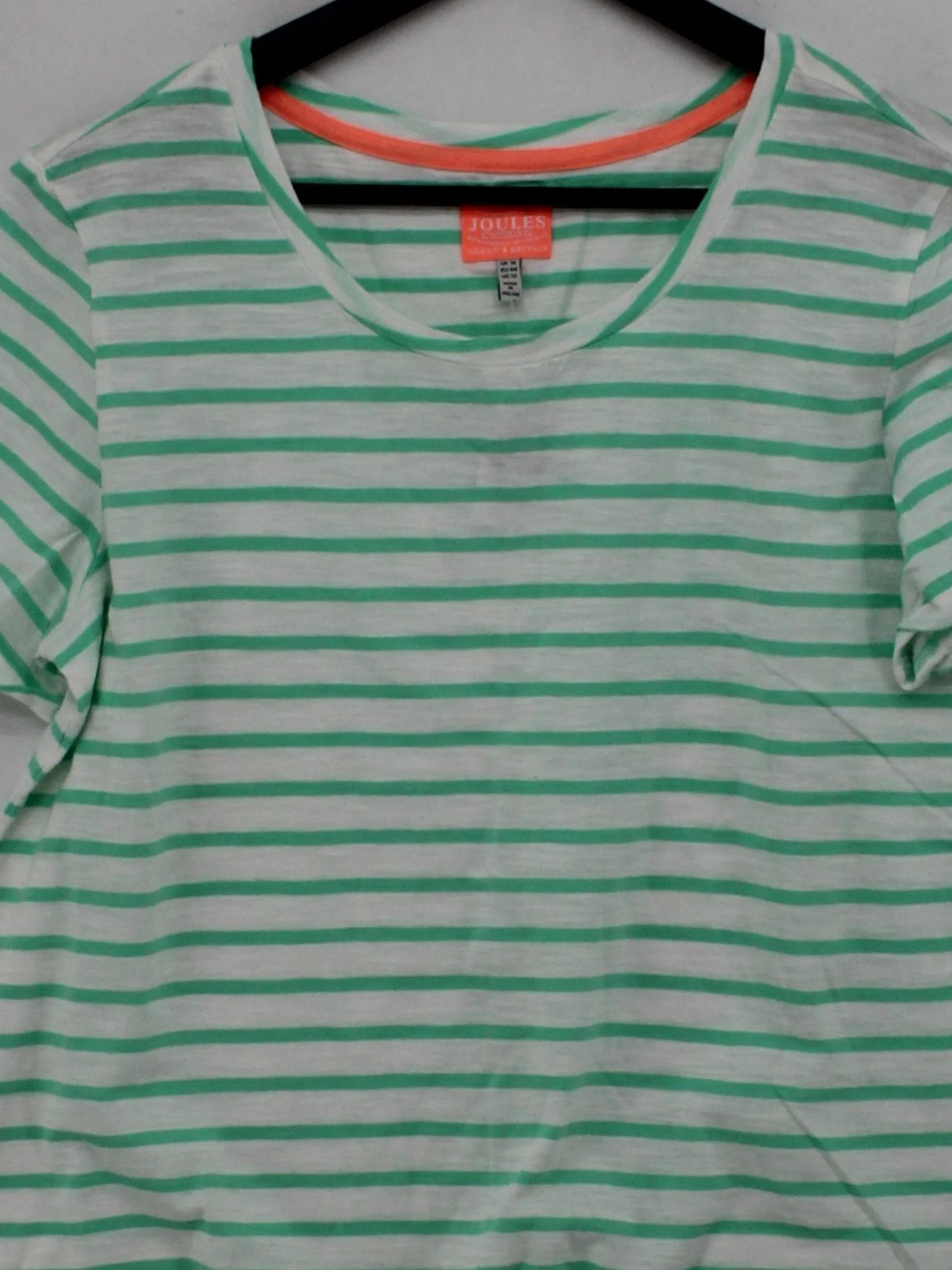 Joules Women's T-Shirt L Multi Striped 100% Cotton Short Sleeve Round Neck Basic - Image 3