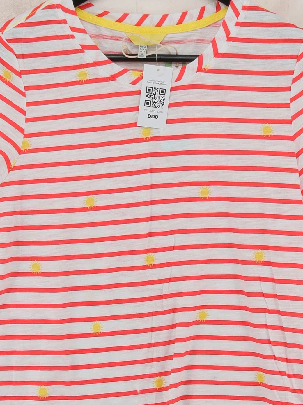 Joules Women's T-Shirt L White 100% Cotton Basic New with tags - Image 3