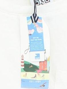 Joules Women's T-Shirt L White 100% Cotton Basic New with tags - Image 4