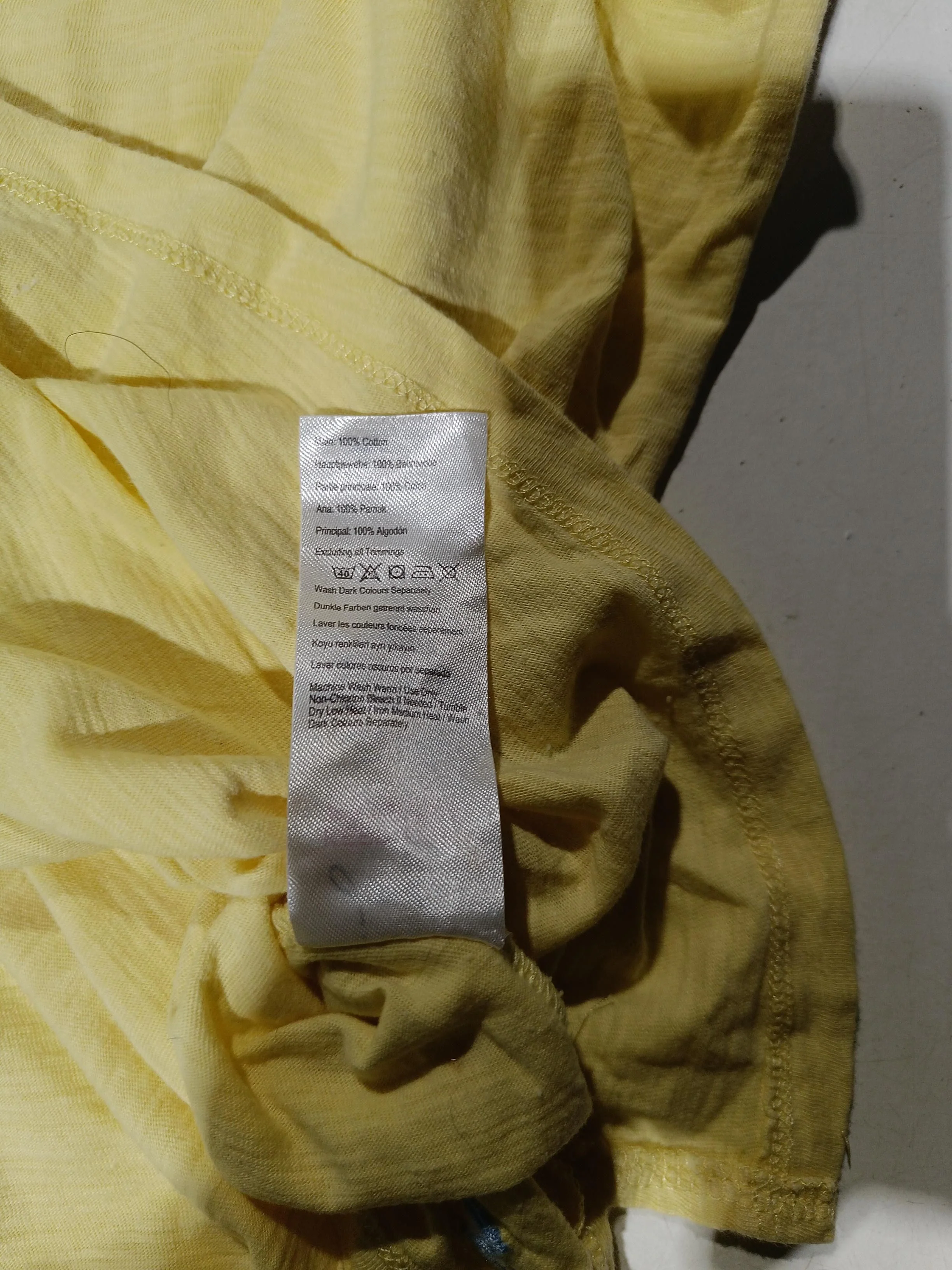 Joules Women's T-Shirt L Yellow 100% Cotton Short Sleeve Round Neck Basic - Image 6