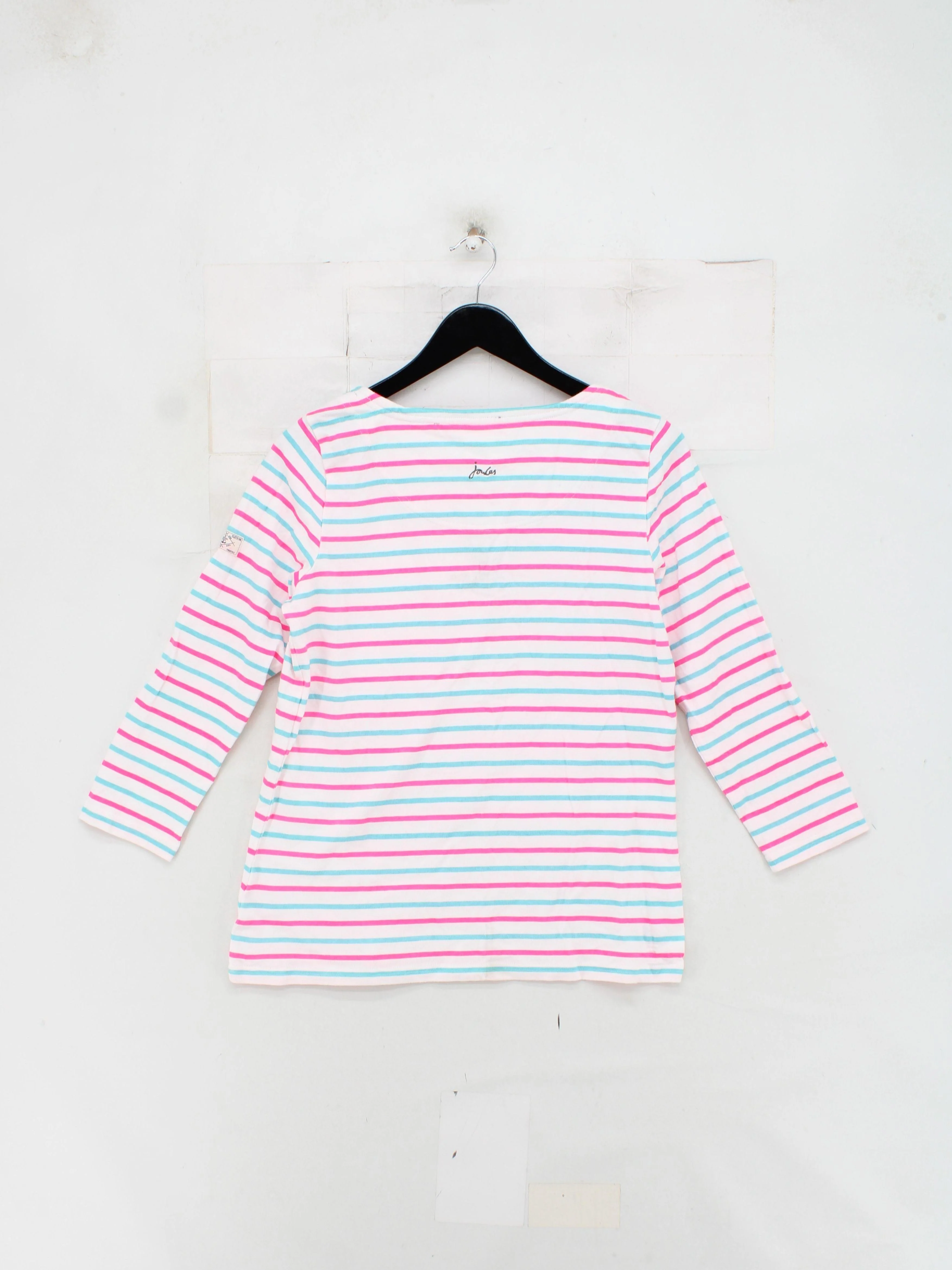 Joules Women's T-Shirt M Multi Striped 100% Cotton Short Sleeve Round Neck Basic - Image 2