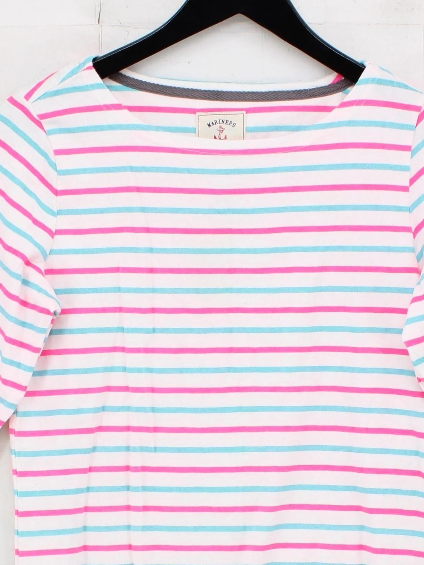 Joules Women's T-Shirt M Multi Striped 100% Cotton Short Sleeve Round Neck Basic - Image 3