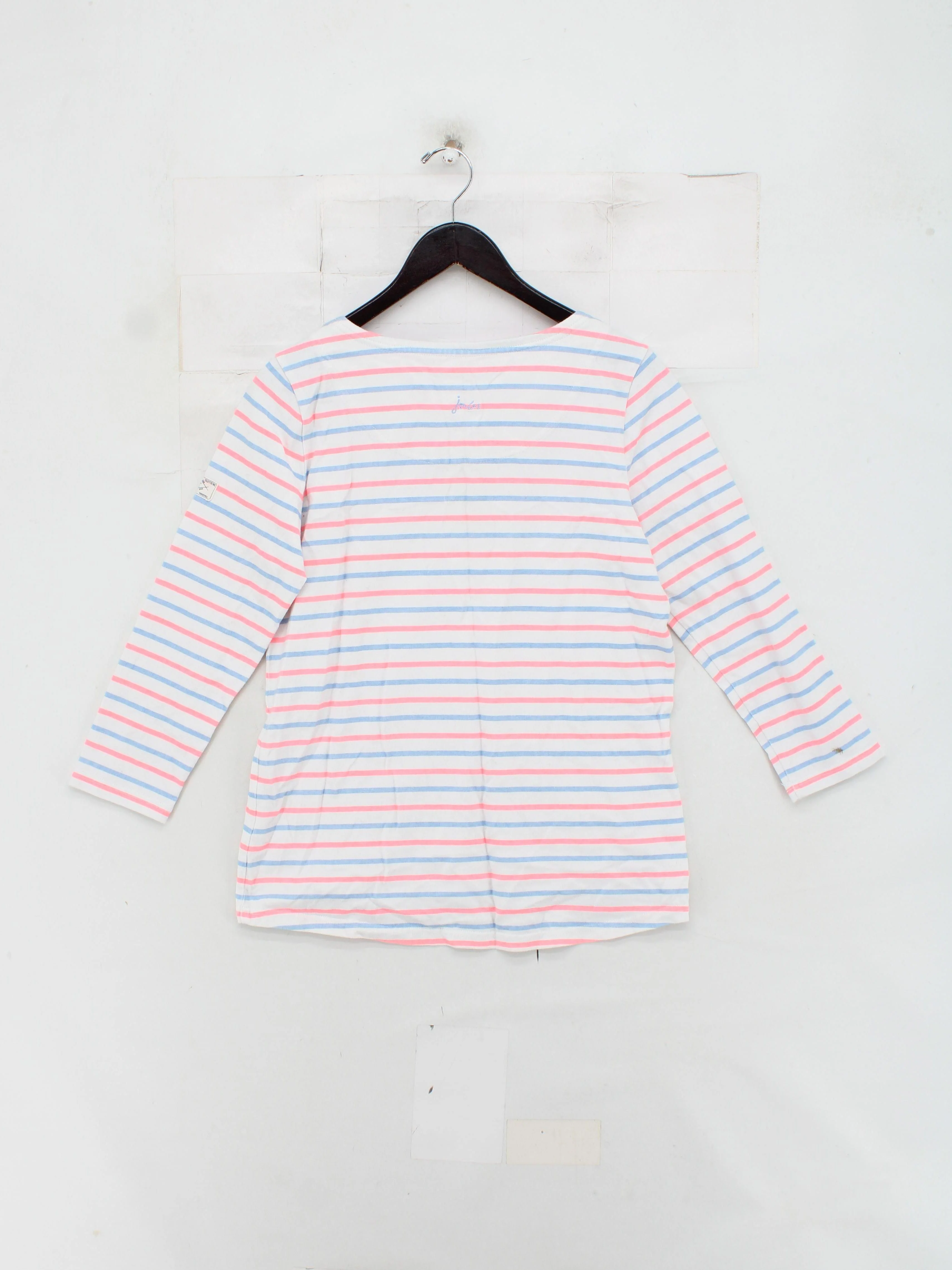 Joules Women's T-Shirt M Multi Striped 100% Cotton Short Sleeve Round Neck Basic - Image 2