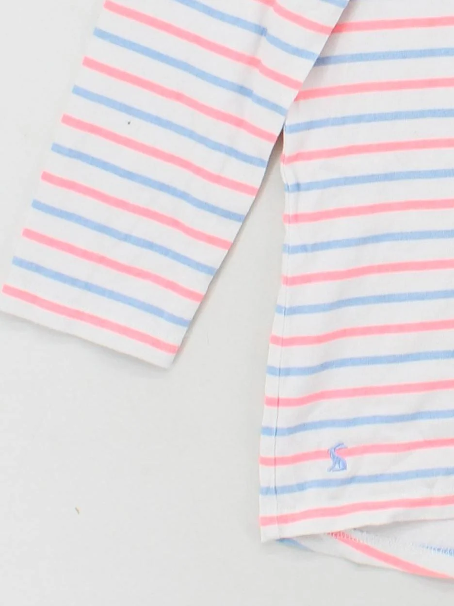 Joules Women's T-Shirt M Multi Striped 100% Cotton Short Sleeve Round Neck Basic - Image 4