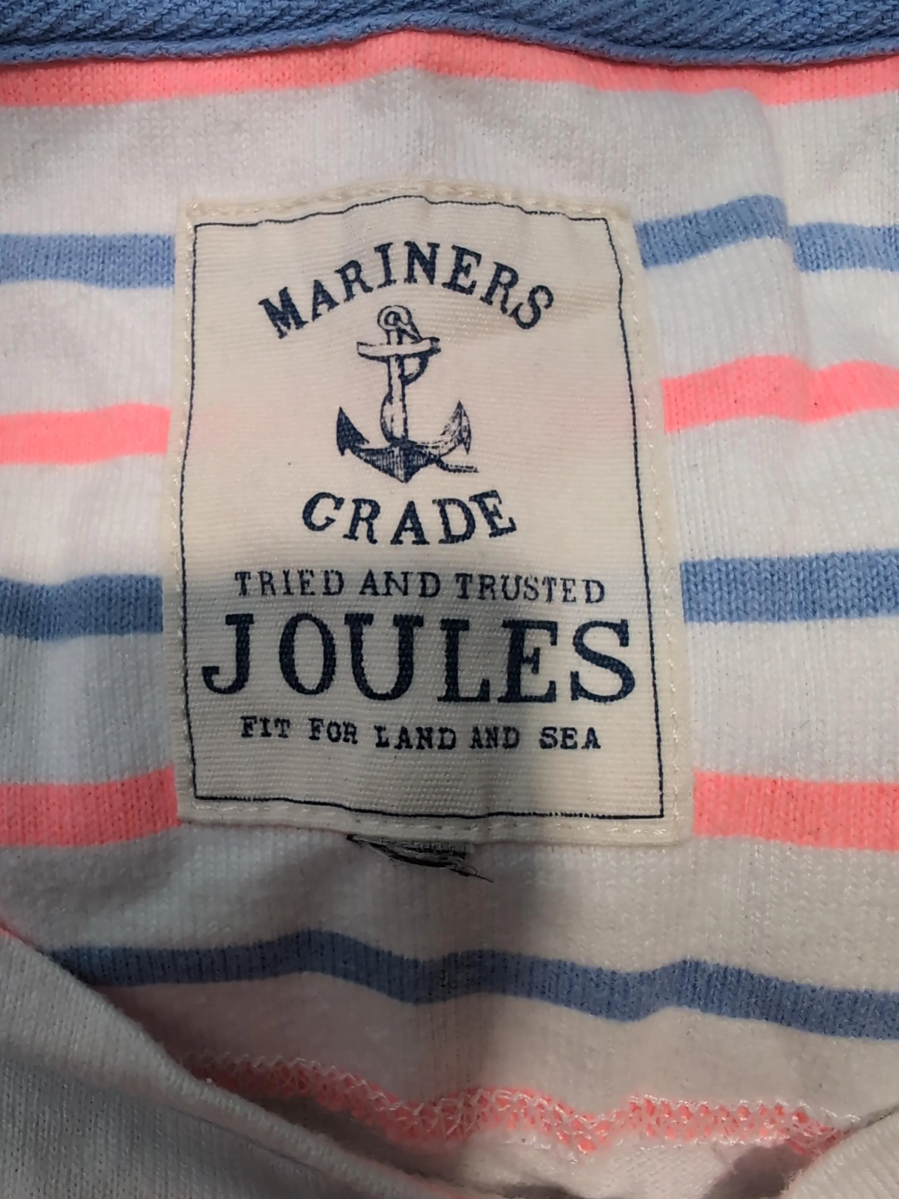Joules Women's T-Shirt M Multi Striped 100% Cotton Short Sleeve Round Neck Basic - Image 5