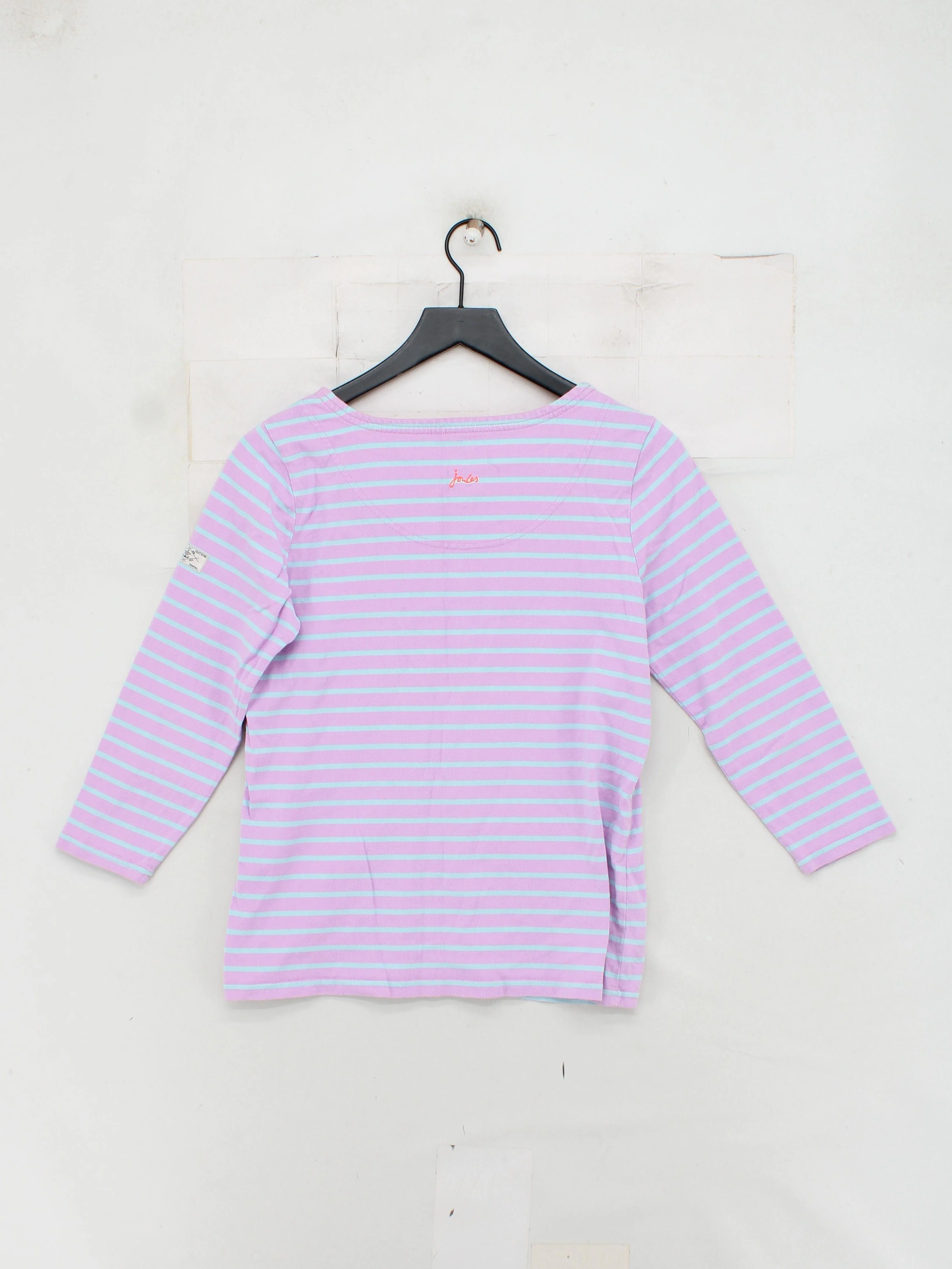 Joules Women's T-Shirt M Multi Striped 100% Cotton Short Sleeve Round Neck Basic - Image 2