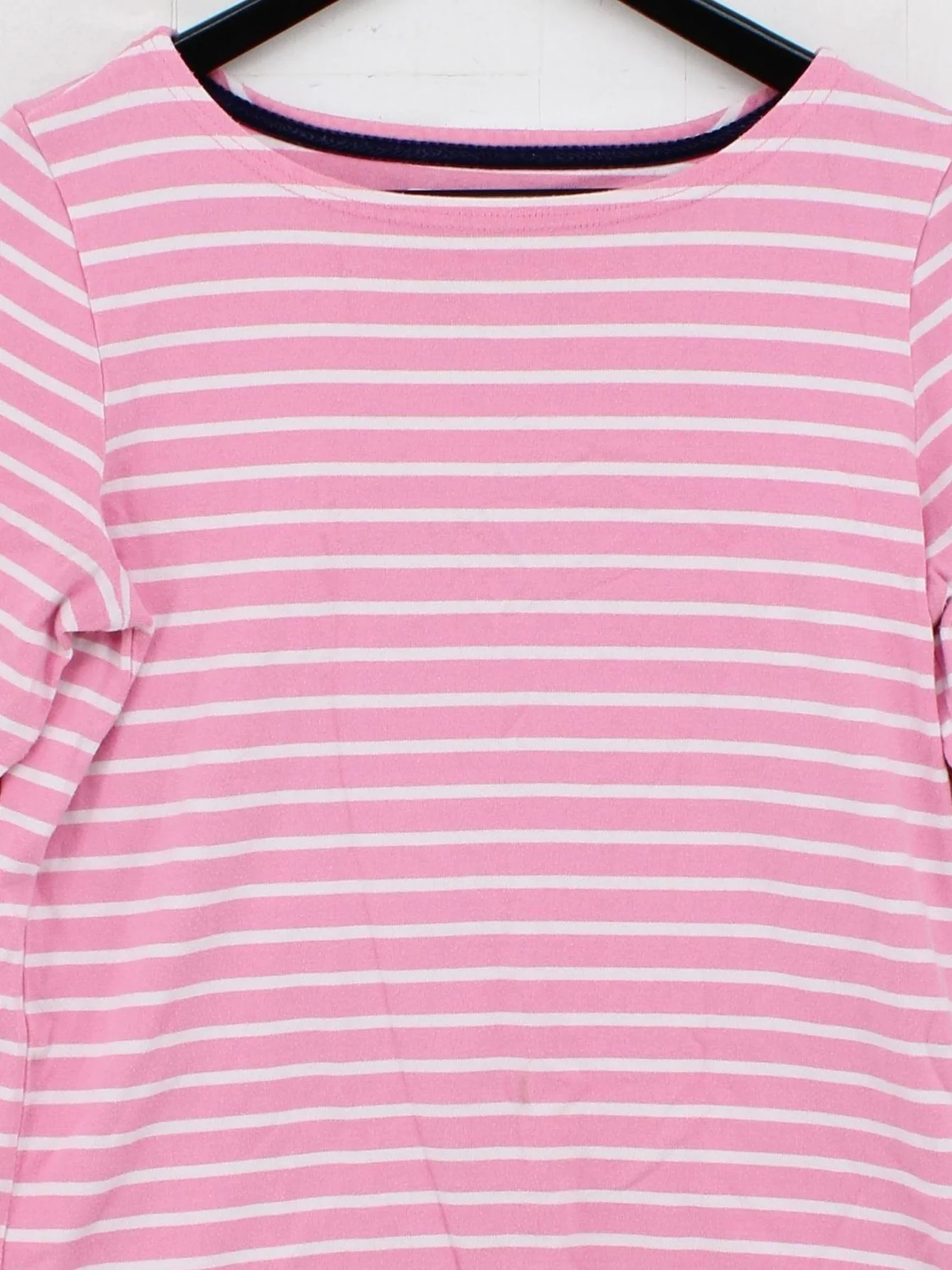 Joules Women's T-Shirt M Pink Striped 100% Cotton Short Sleeve Round Neck Basic - Image 3