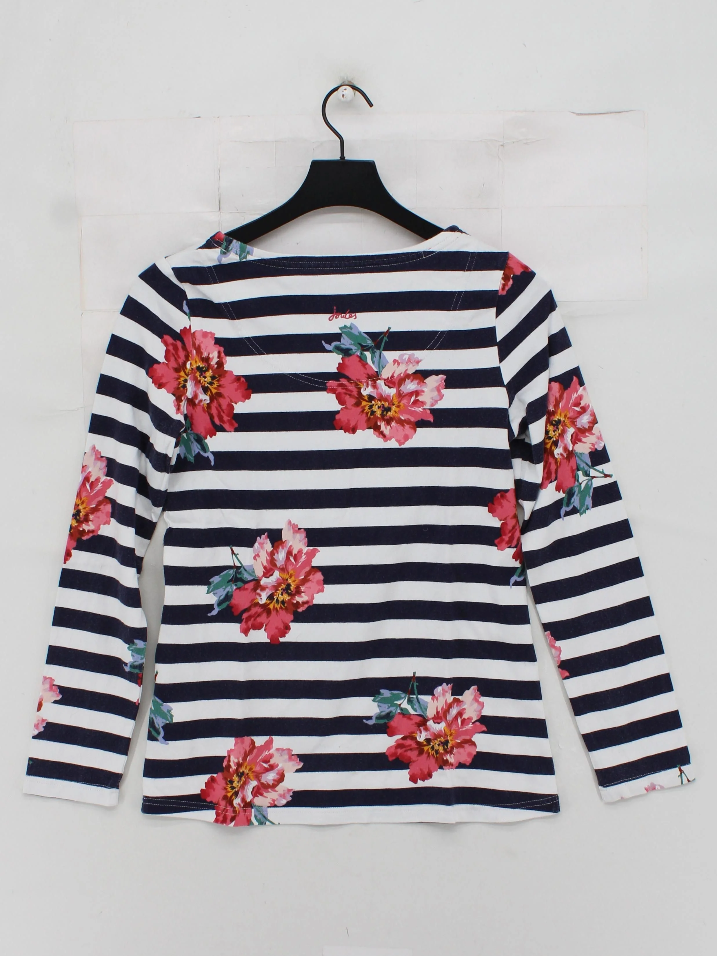 Joules Women's T-Shirt S Multi Striped 100% Cotton Short Sleeve Round Neck Basic - Image 2