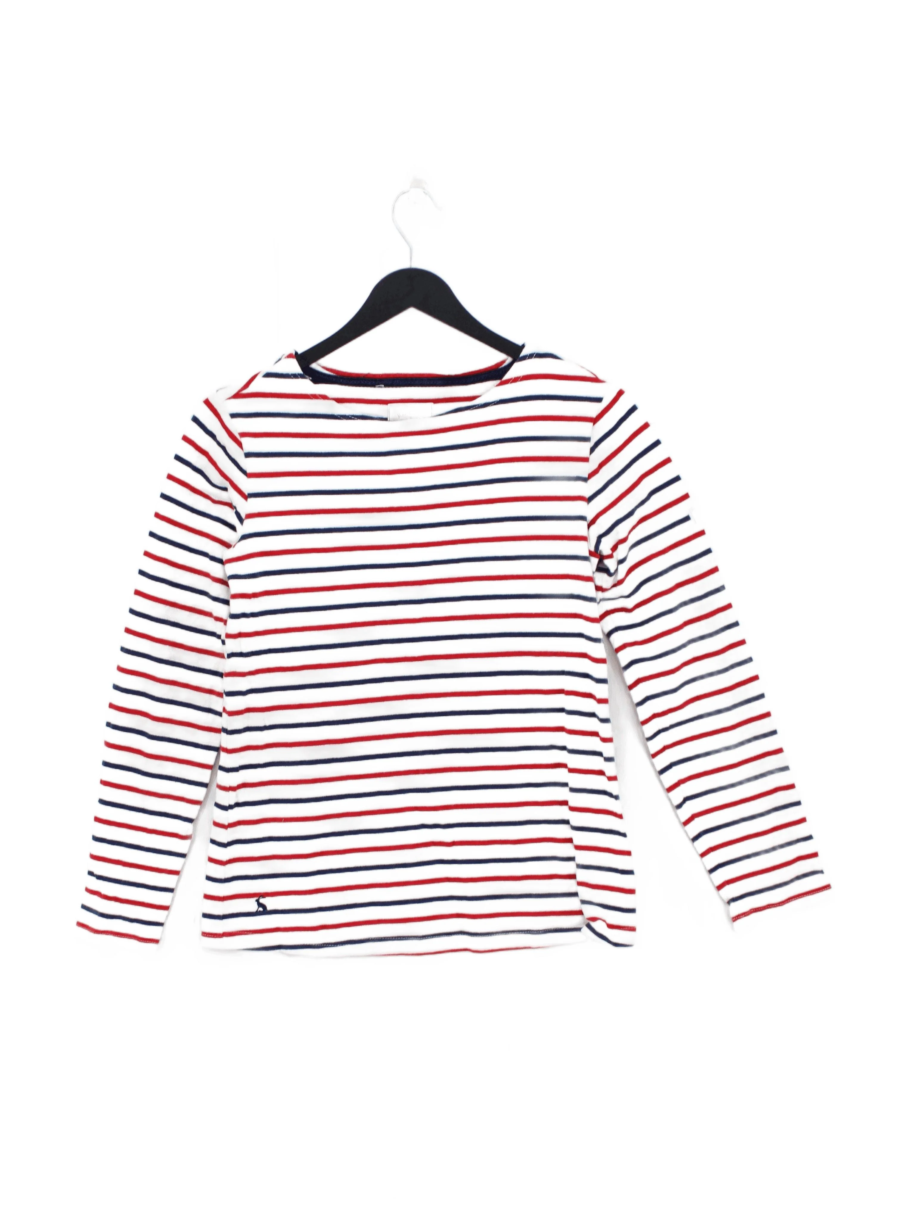 Joules Women's T-Shirt S Multi Striped 100% Cotton Short Sleeve Round Neck Basic