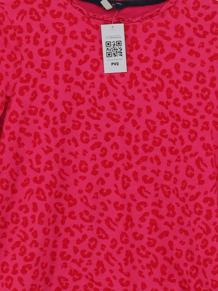 Joules Women's T-Shirt S Pink Graphic 100% Cotton Short Sleeve Round Neck Basic - Image 3