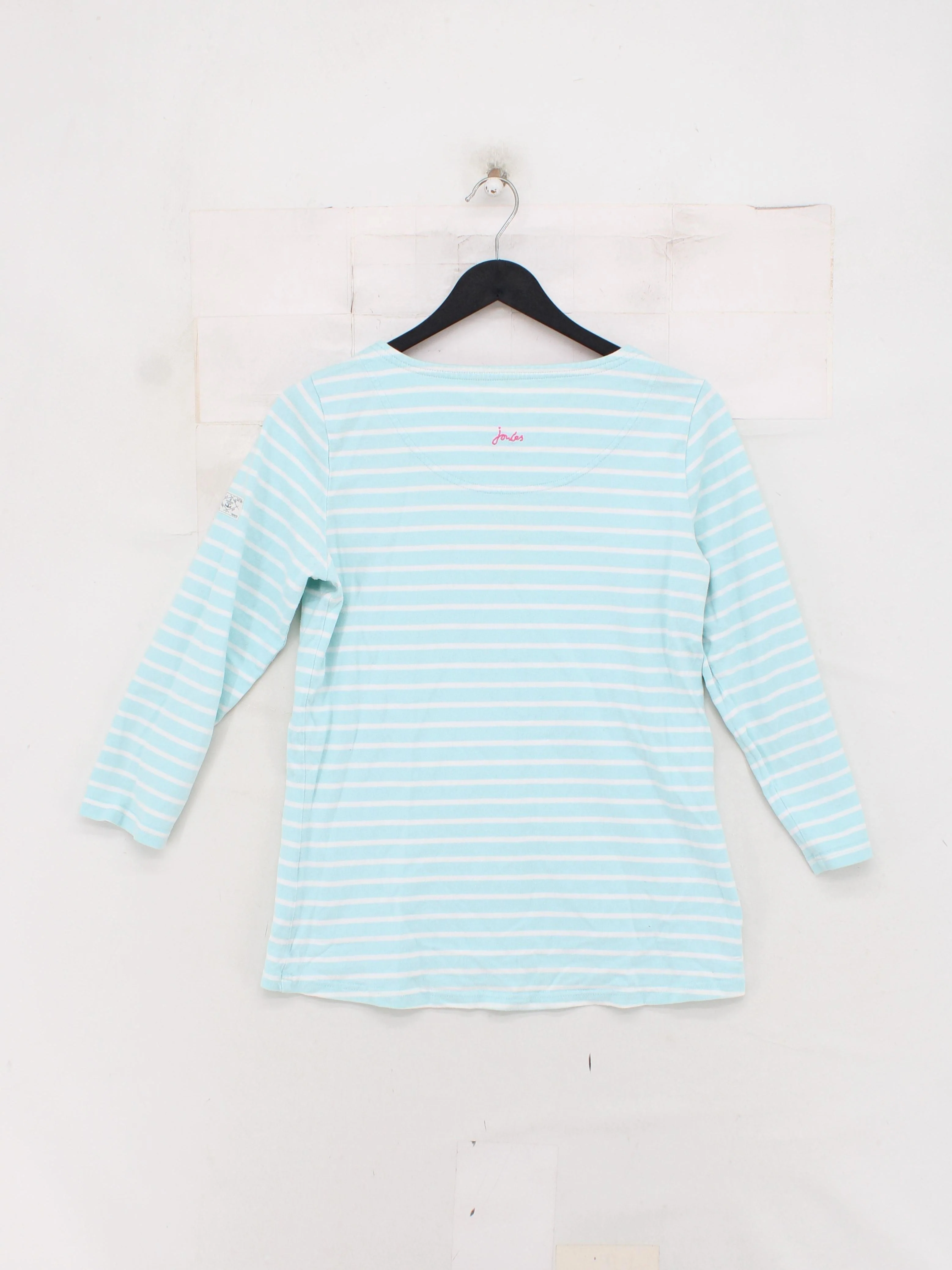 Joules Women's T-Shirt UK 12 Blue 100% Cotton Basic - Image 2