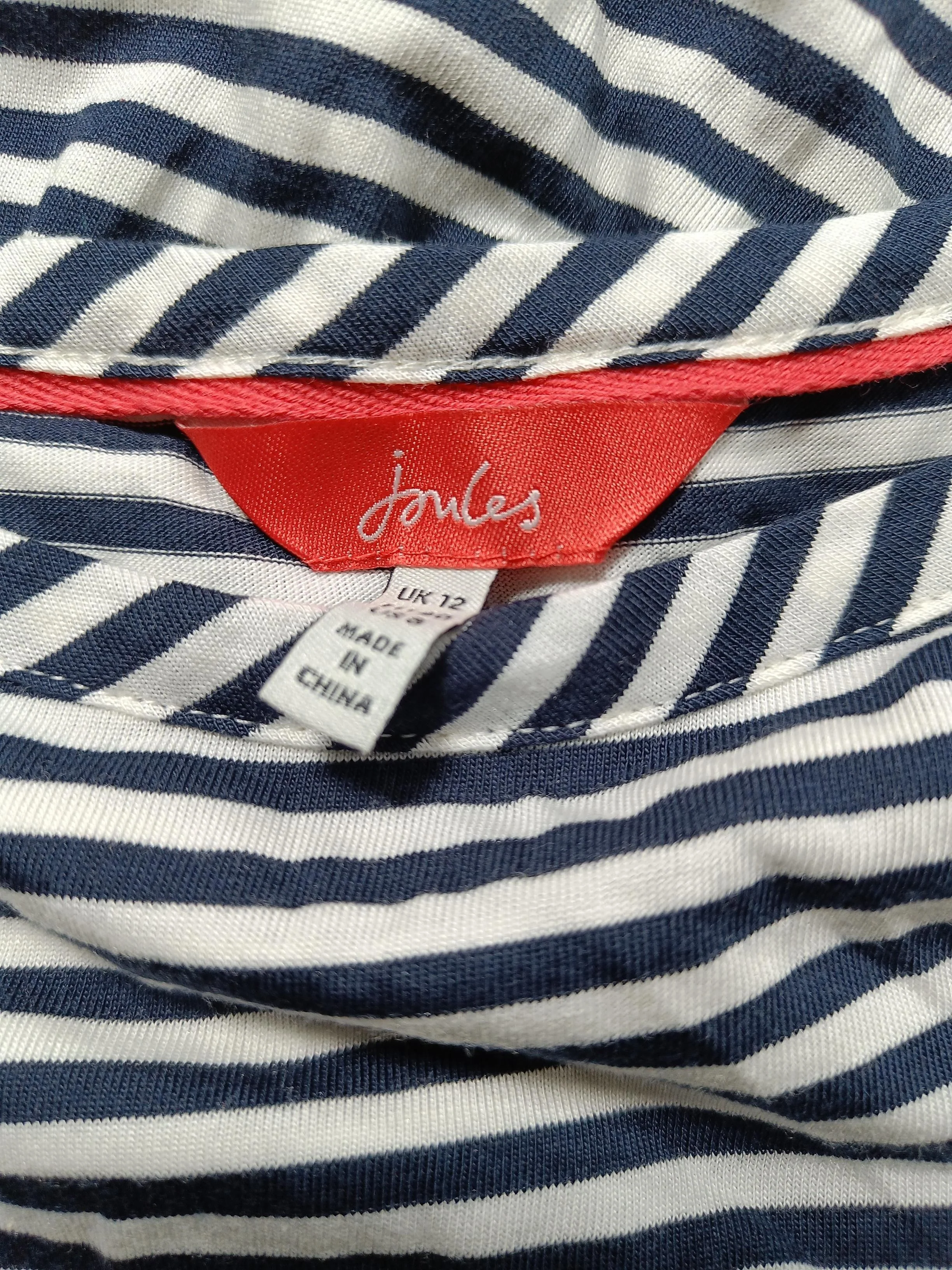 Joules Women's T-Shirt UK 12 Multi Cotton with Rayon Basic - Image 5