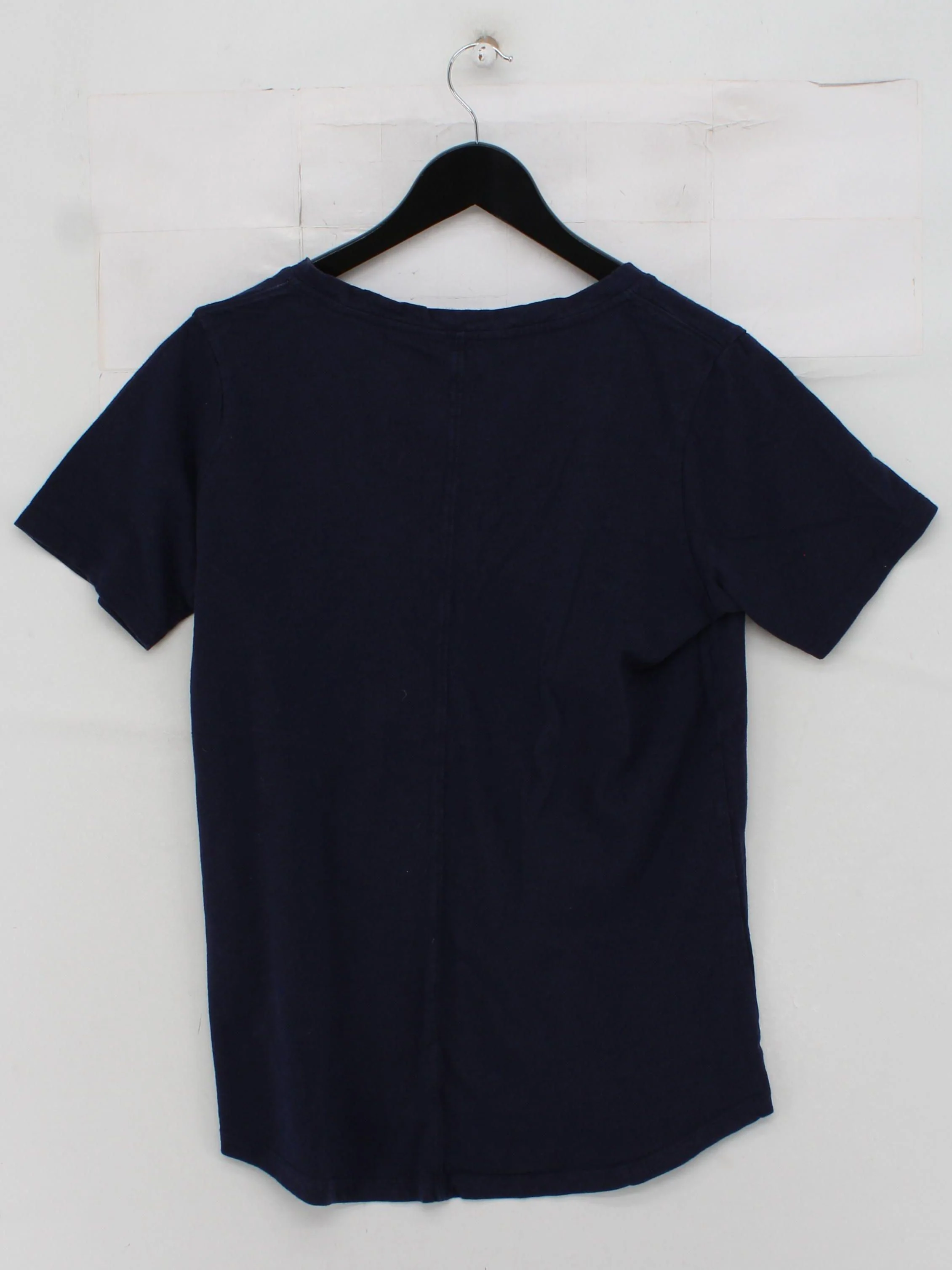 Joules Women's T-Shirt UK 14 Blue 100% Cotton Short Sleeve V-Neck Basic - Image 2