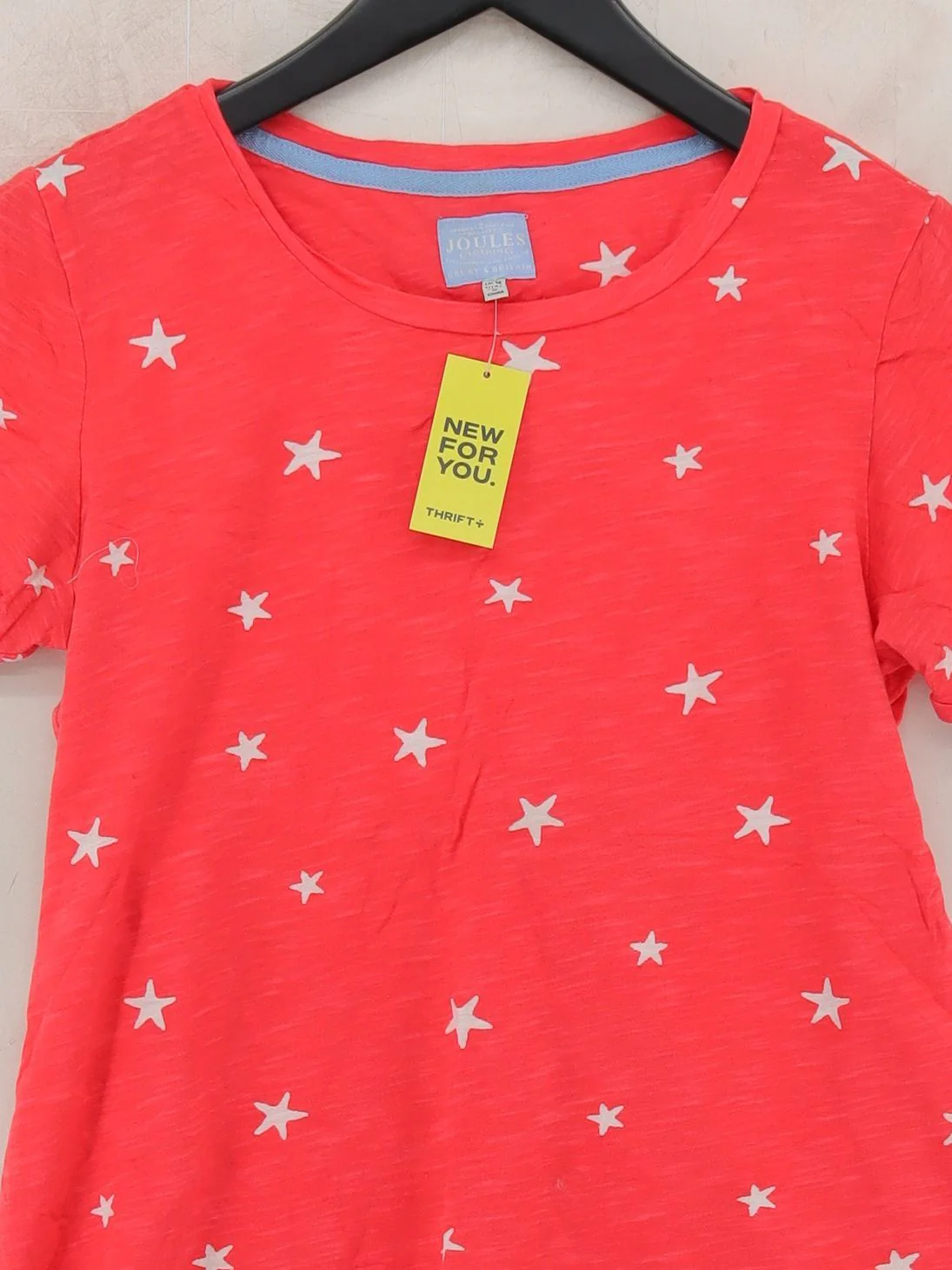 Joules Women's T-Shirt UK 14 Red 100% Cotton Basic - Image 3