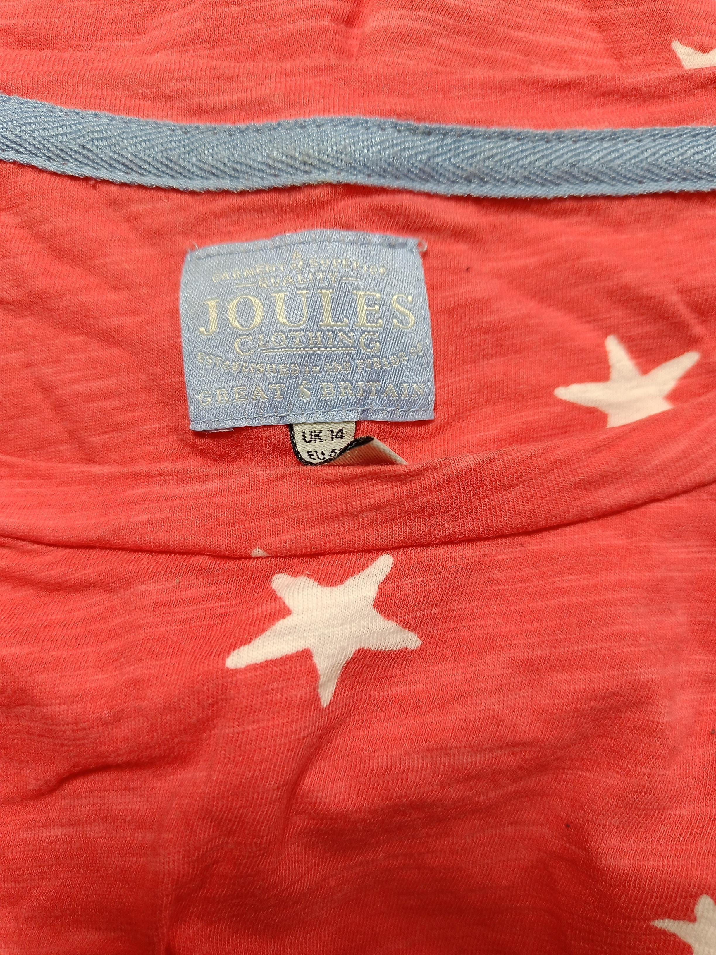 Joules Women's T-Shirt UK 14 Red 100% Cotton Basic - Image 5