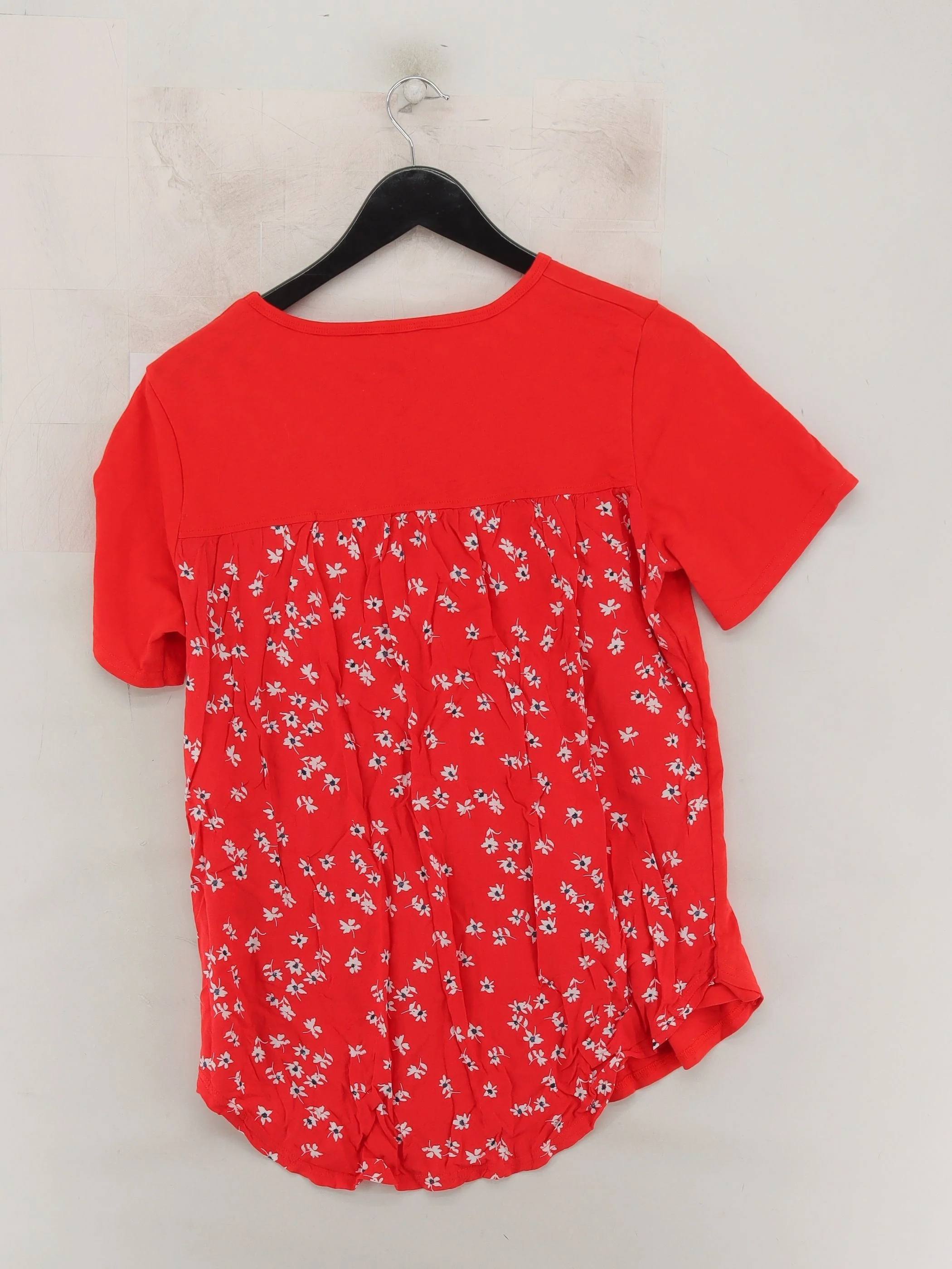 Joules Women's T-Shirt UK 14 Red Cotton with Viscose Basic - Image 2