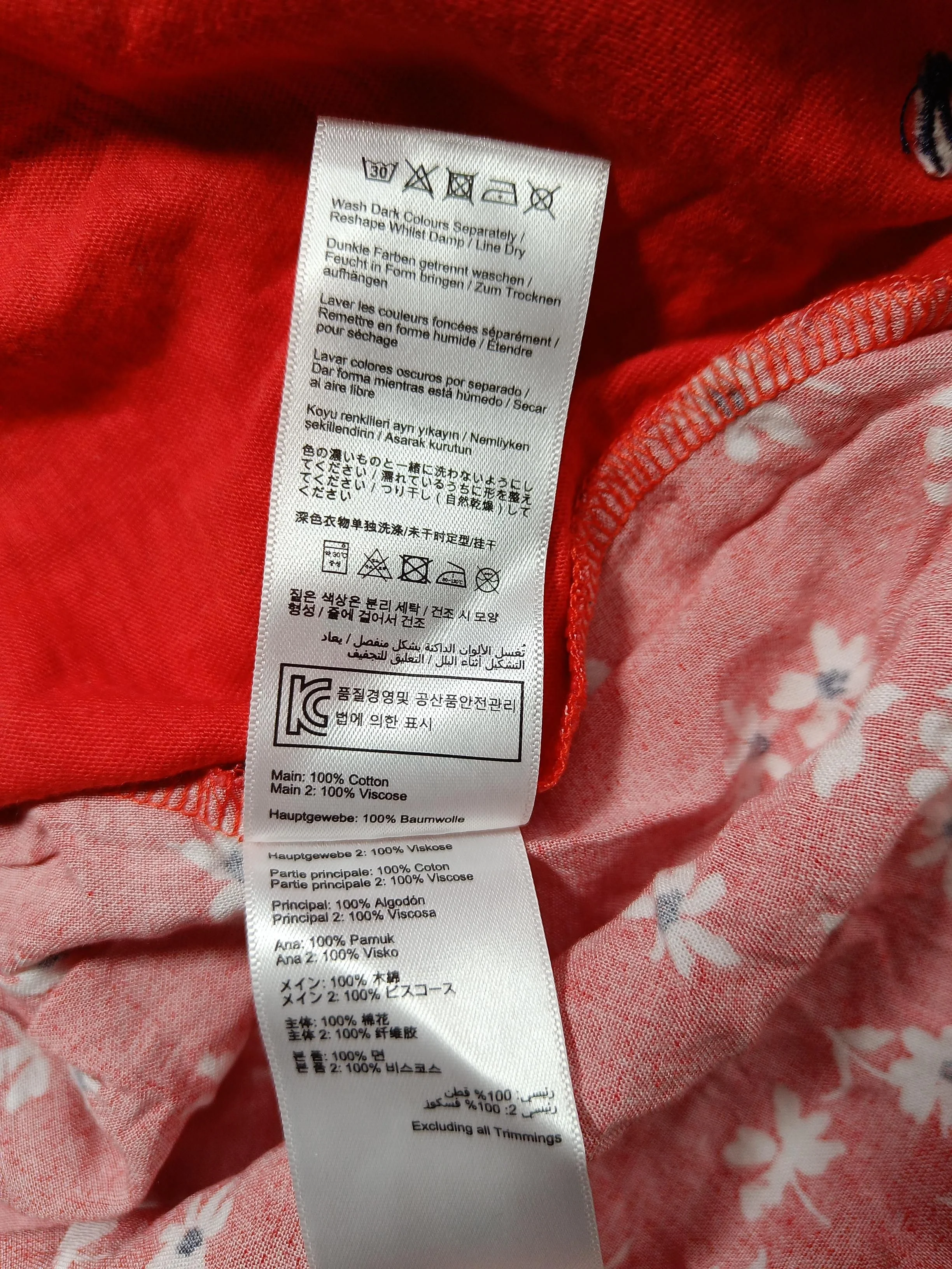 Joules Women's T-Shirt UK 14 Red Cotton with Viscose Basic - Image 6