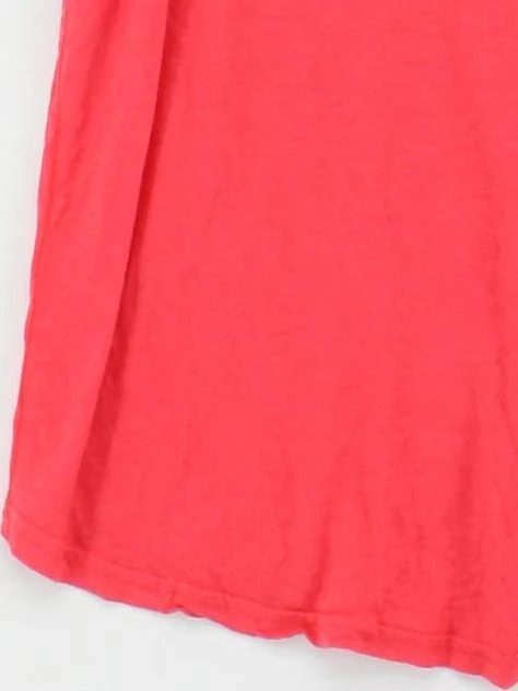 Joules Women's T-Shirt UK 14 Red Viscose with Linen Sleeveless Round Neck Basic - Image 4