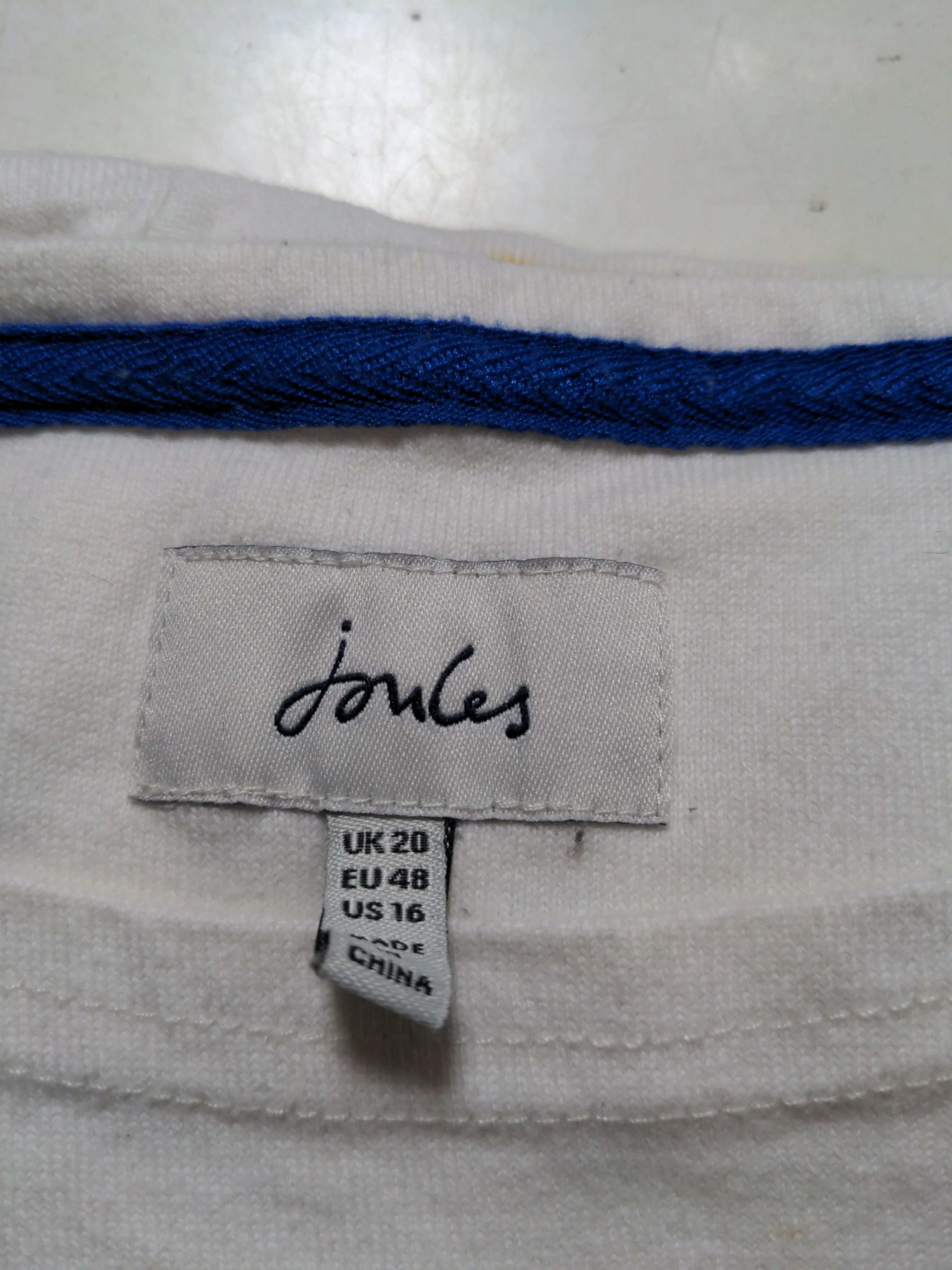 Joules Women's T-Shirt UK 20 Multi 100% Cotton Basic - Image 6