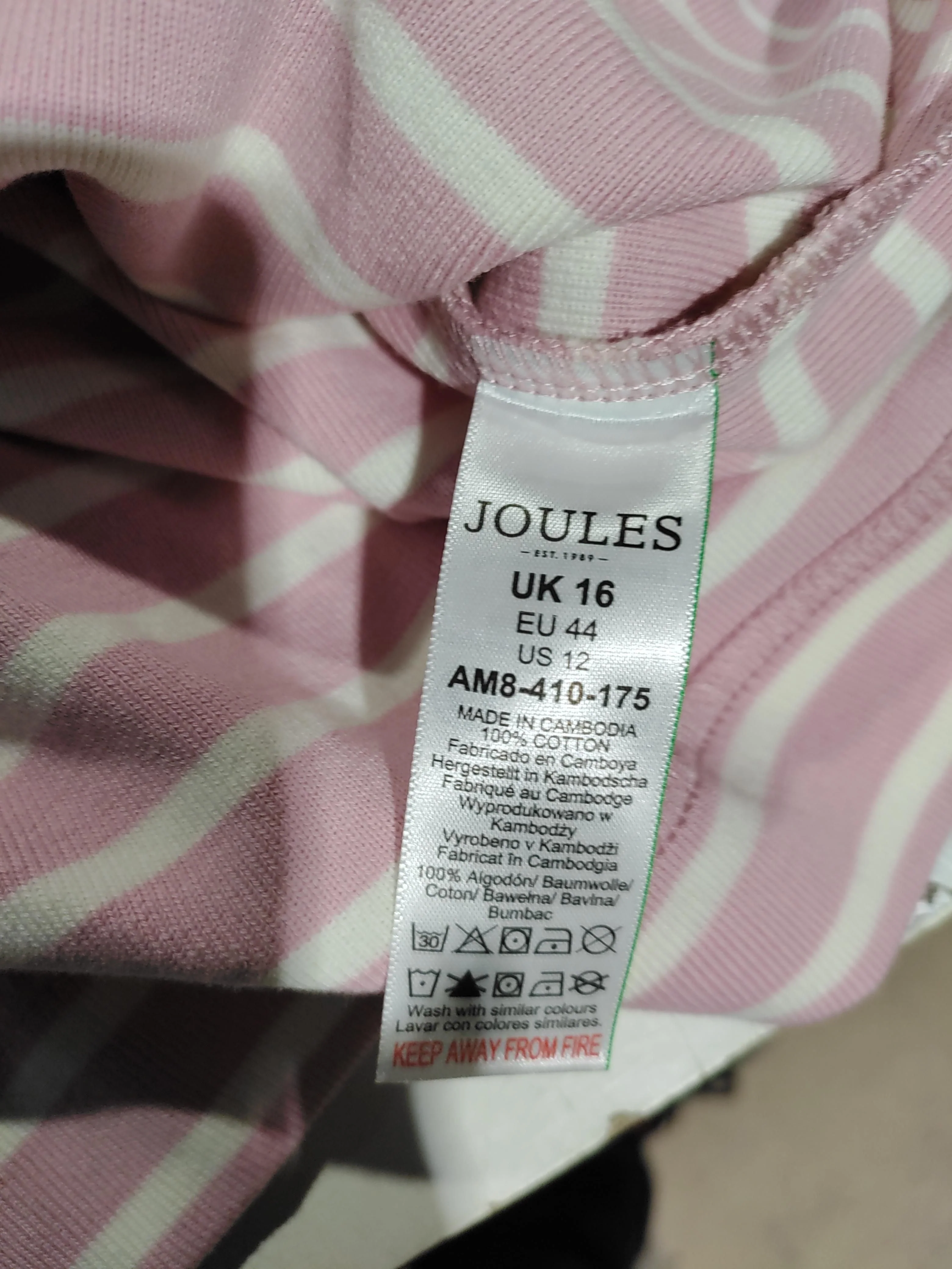 Joules Women's Top L Pink 100% Cotton Basic New with tags - Image 6