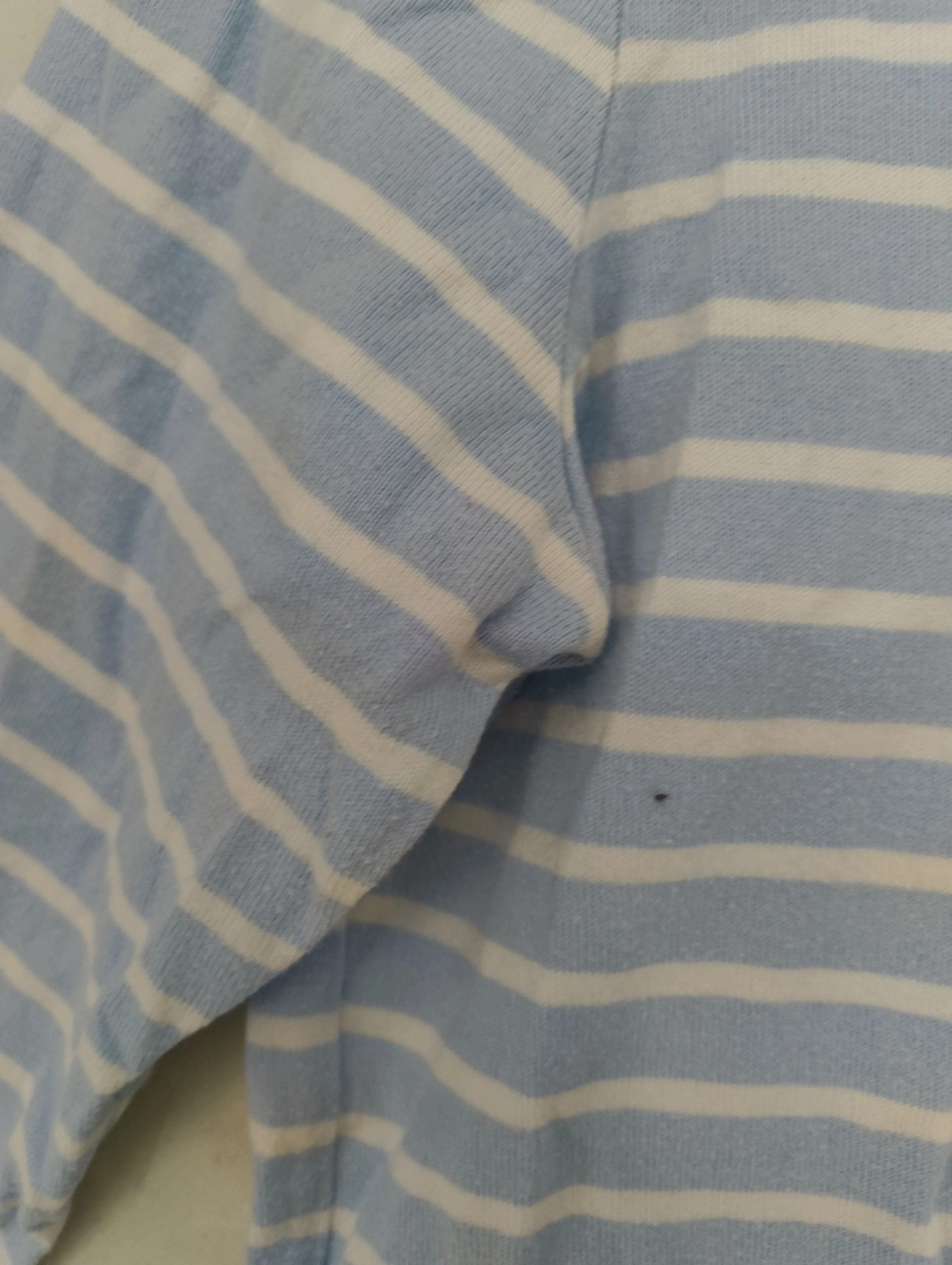 Joules Women's Top M Blue Striped 100% Cotton 3/4 Sleeve Round Neck Basic - Image 5