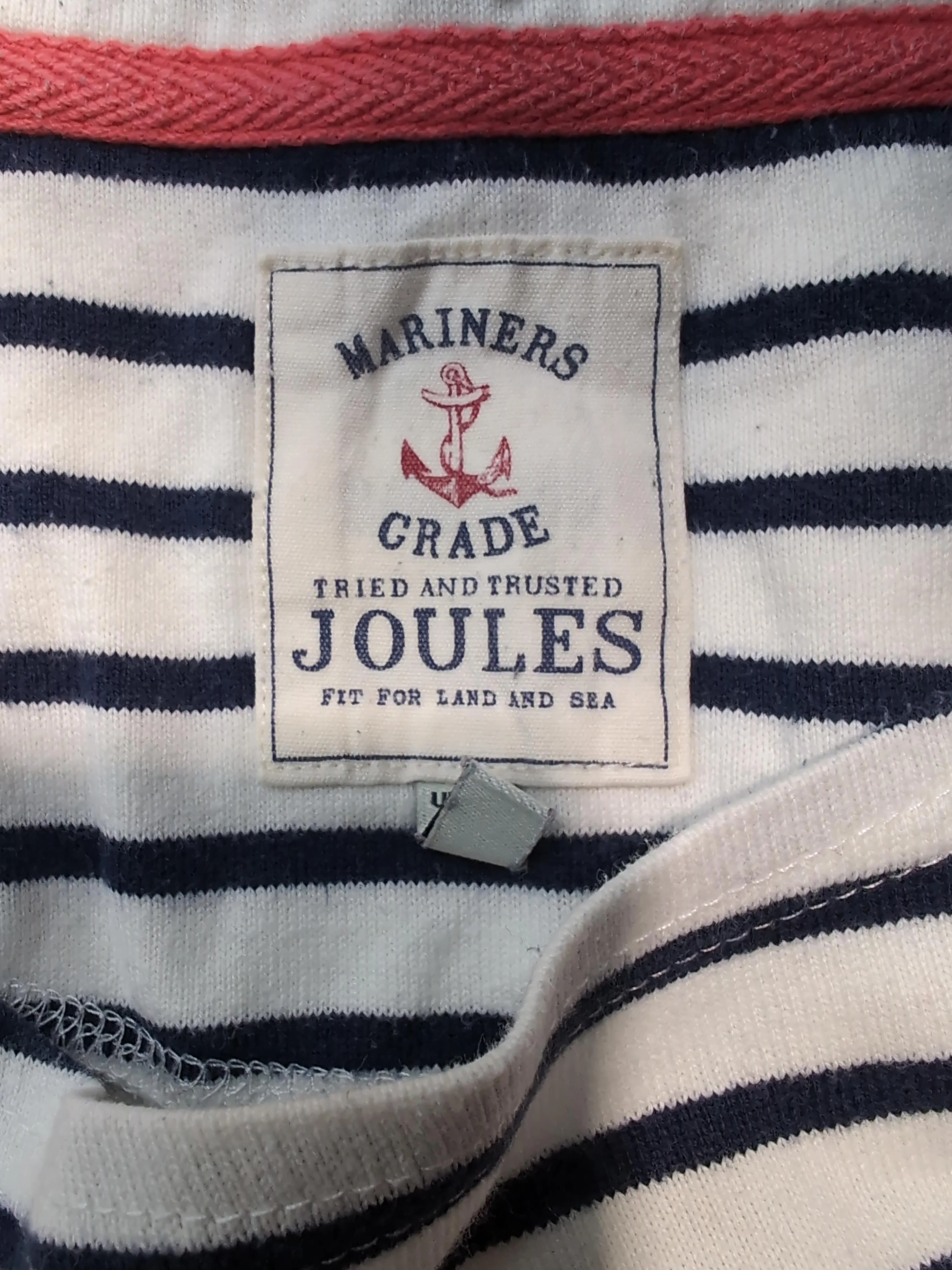 Joules Women's Top M Multi Striped 100% Cotton 3/4 Sleeve Round Neck Basic - Image 6