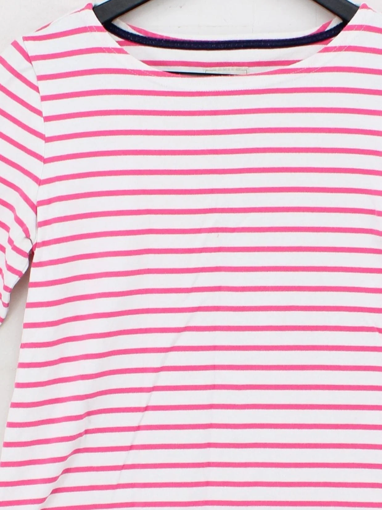 Joules Women's Top M Multi Striped 100% Cotton 3/4 Sleeve Round Neck Basic - Image 3