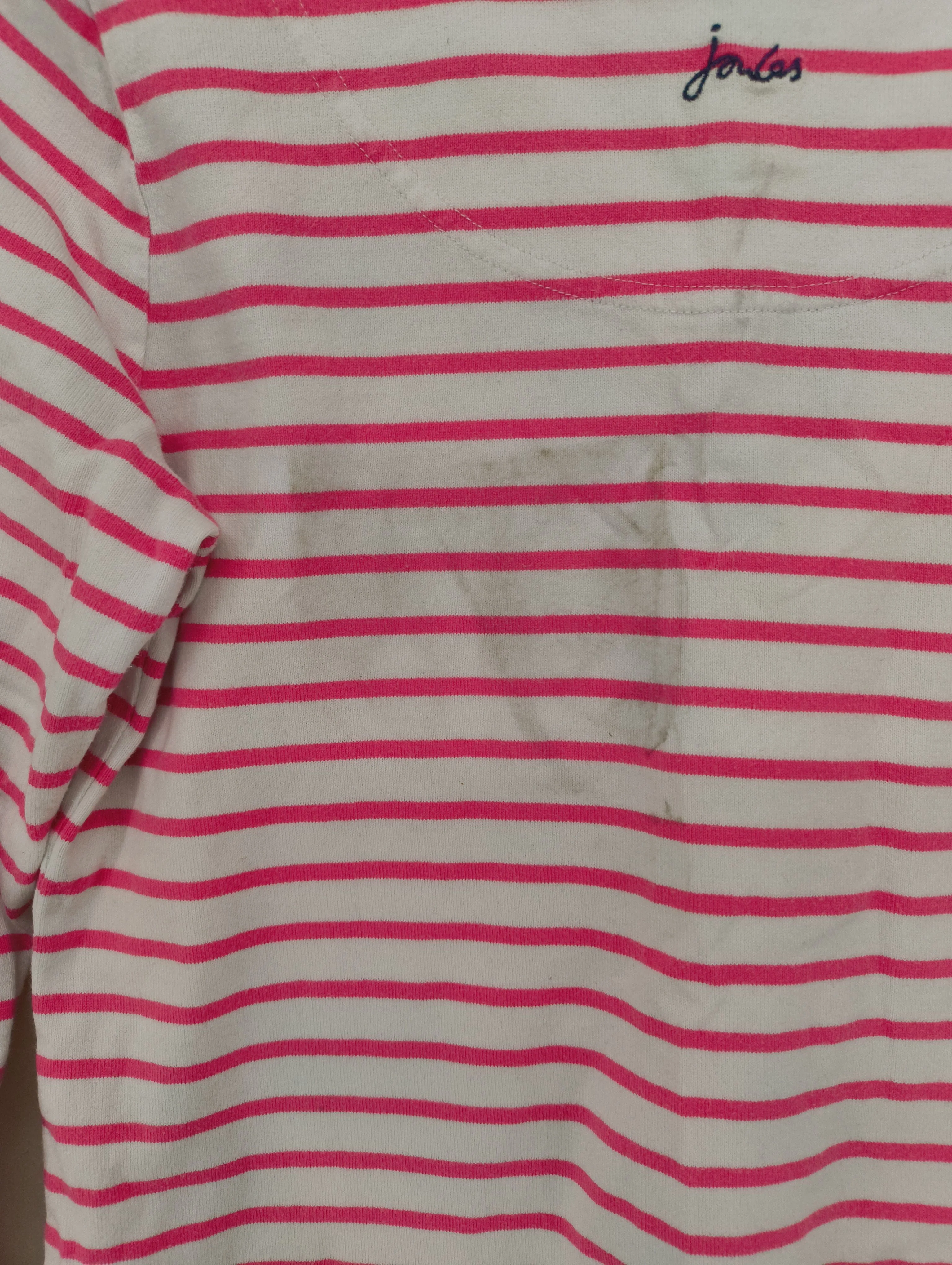 Joules Women's Top M Multi Striped 100% Cotton 3/4 Sleeve Round Neck Basic - Image 5