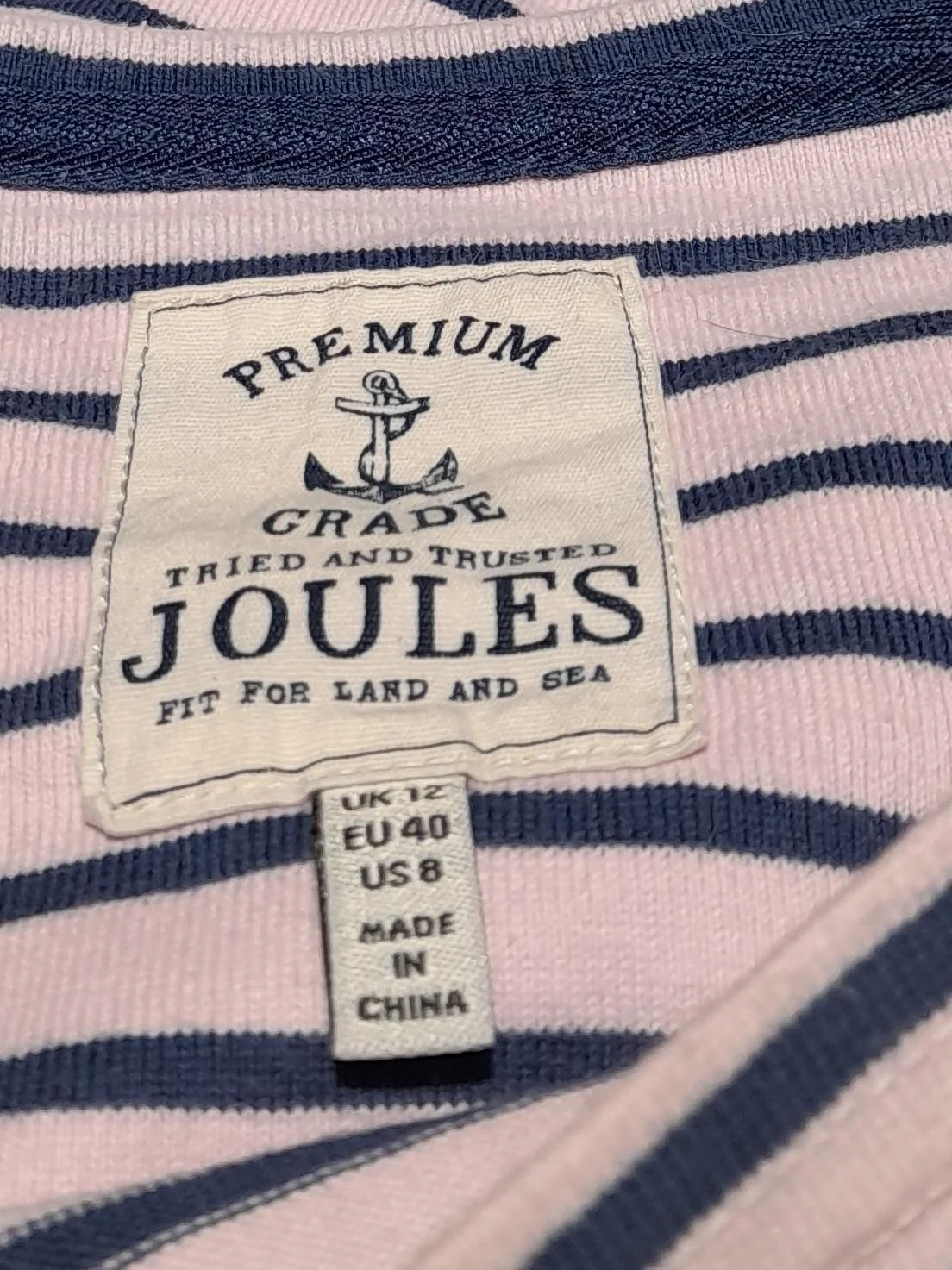 Joules Women's Top M Multi Striped 100% Cotton Long Sleeve Round Neck Basic - Image 6
