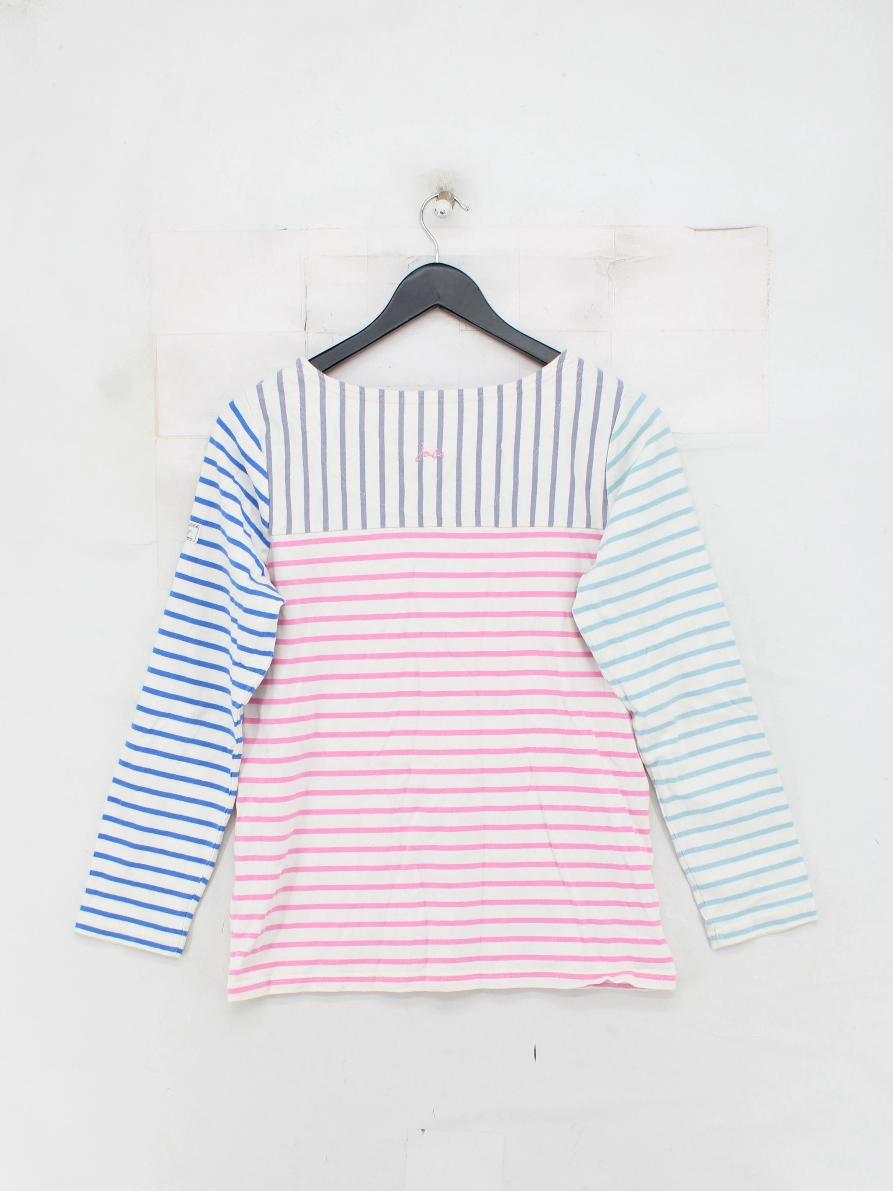 Joules Women's Top M Multi Striped 100% Cotton Long Sleeve Round Neck Basic - Image 2
