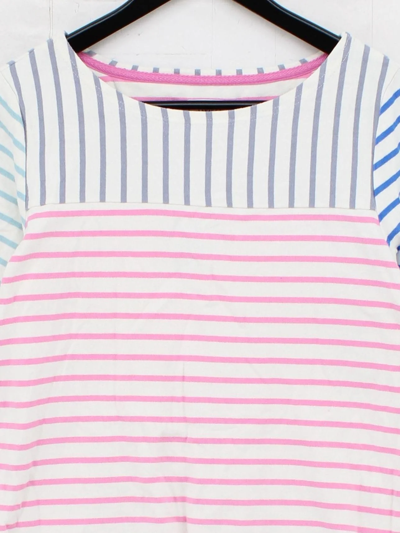 Joules Women's Top M Multi Striped 100% Cotton Long Sleeve Round Neck Basic - Image 3