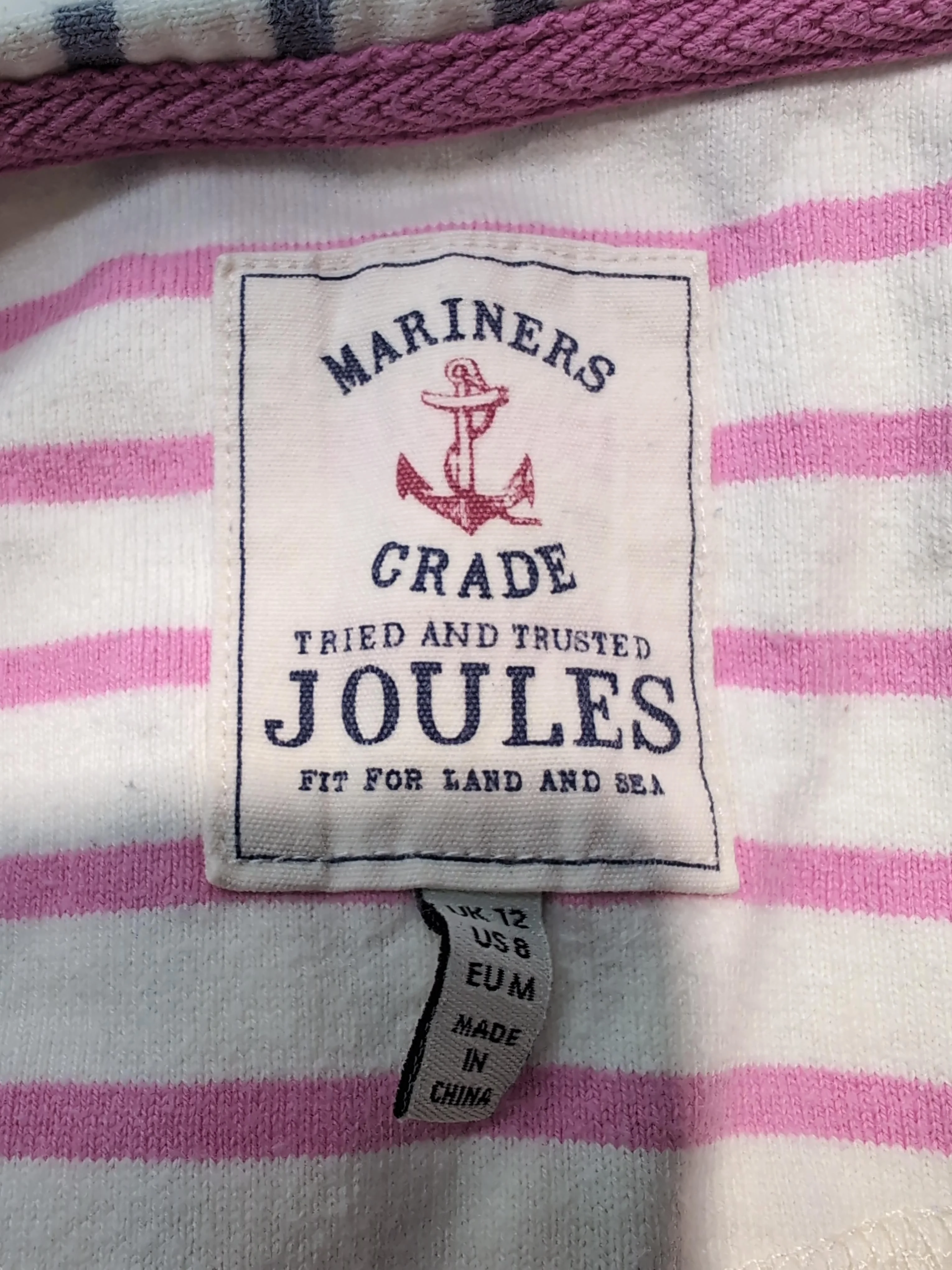 Joules Women's Top M Multi Striped 100% Cotton Long Sleeve Round Neck Basic - Image 5